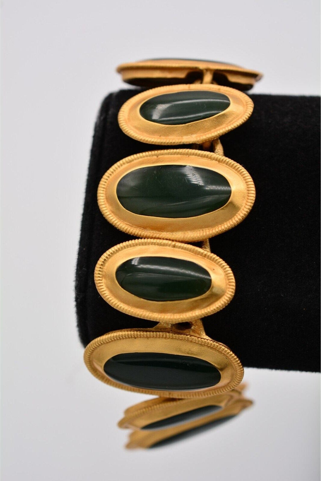 Anne Klein Teal and Matte Gold Bracelet