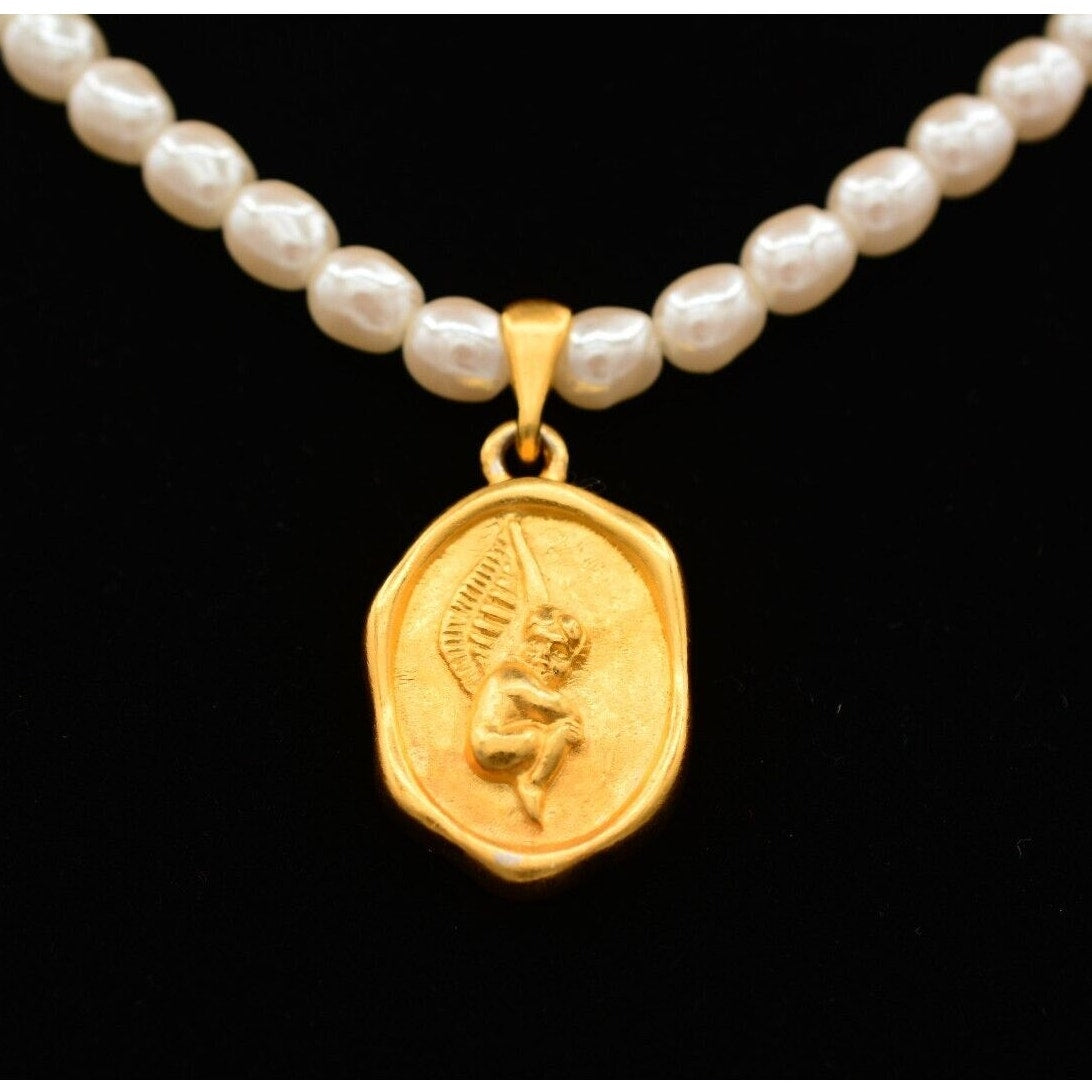 Givenchy Angel Pearl Necklace