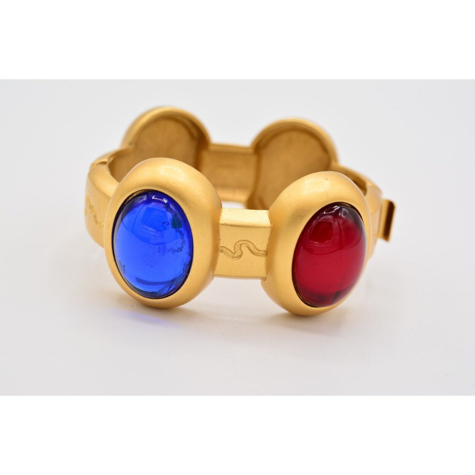 Monet for YSL Matte Gold Cabochon Bangle