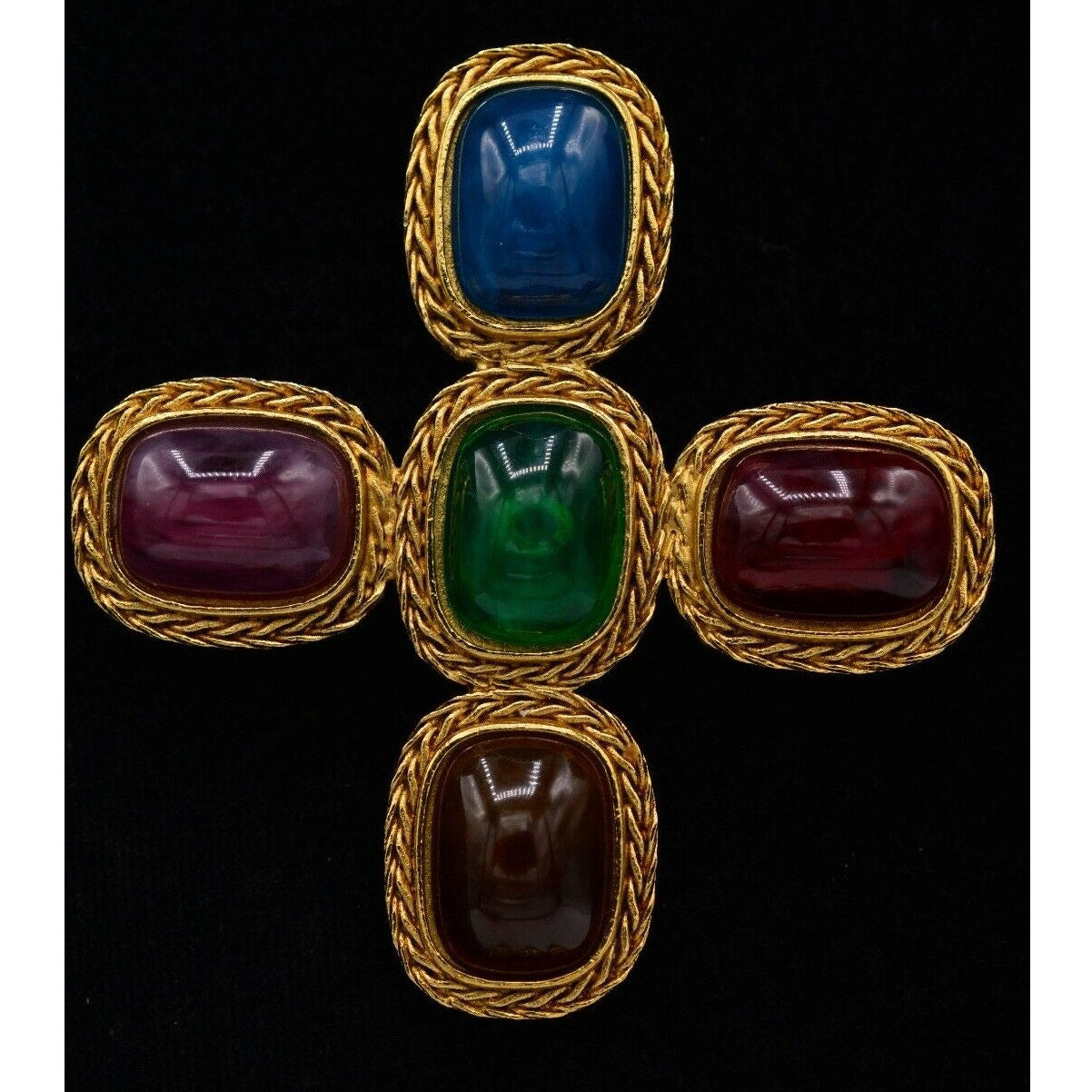 Givenchy Gripoix Cross Brooch