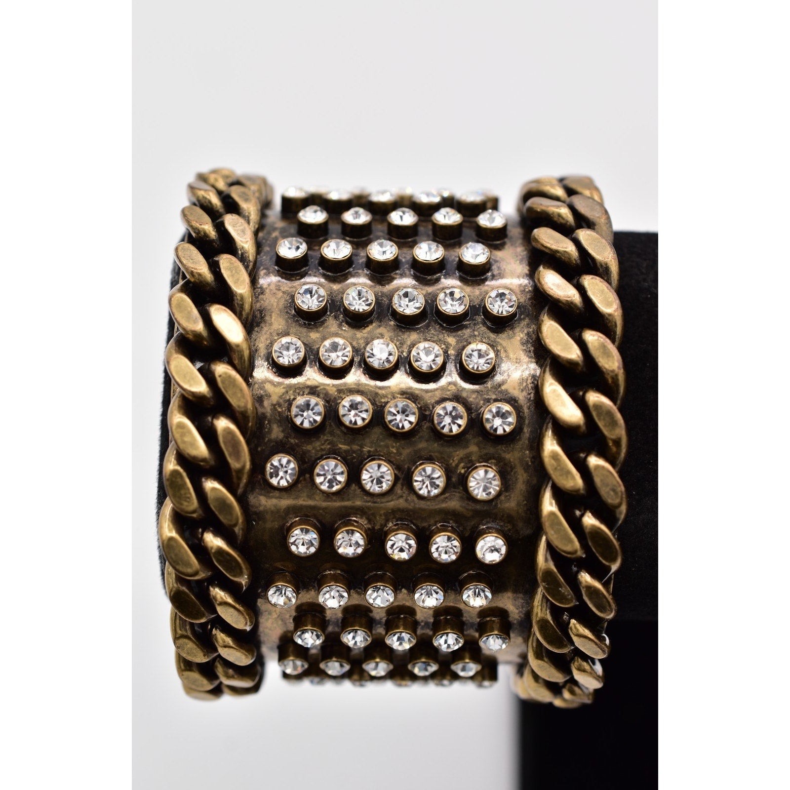 J.Crew Wide Crystal Stud Cuff Bracelet