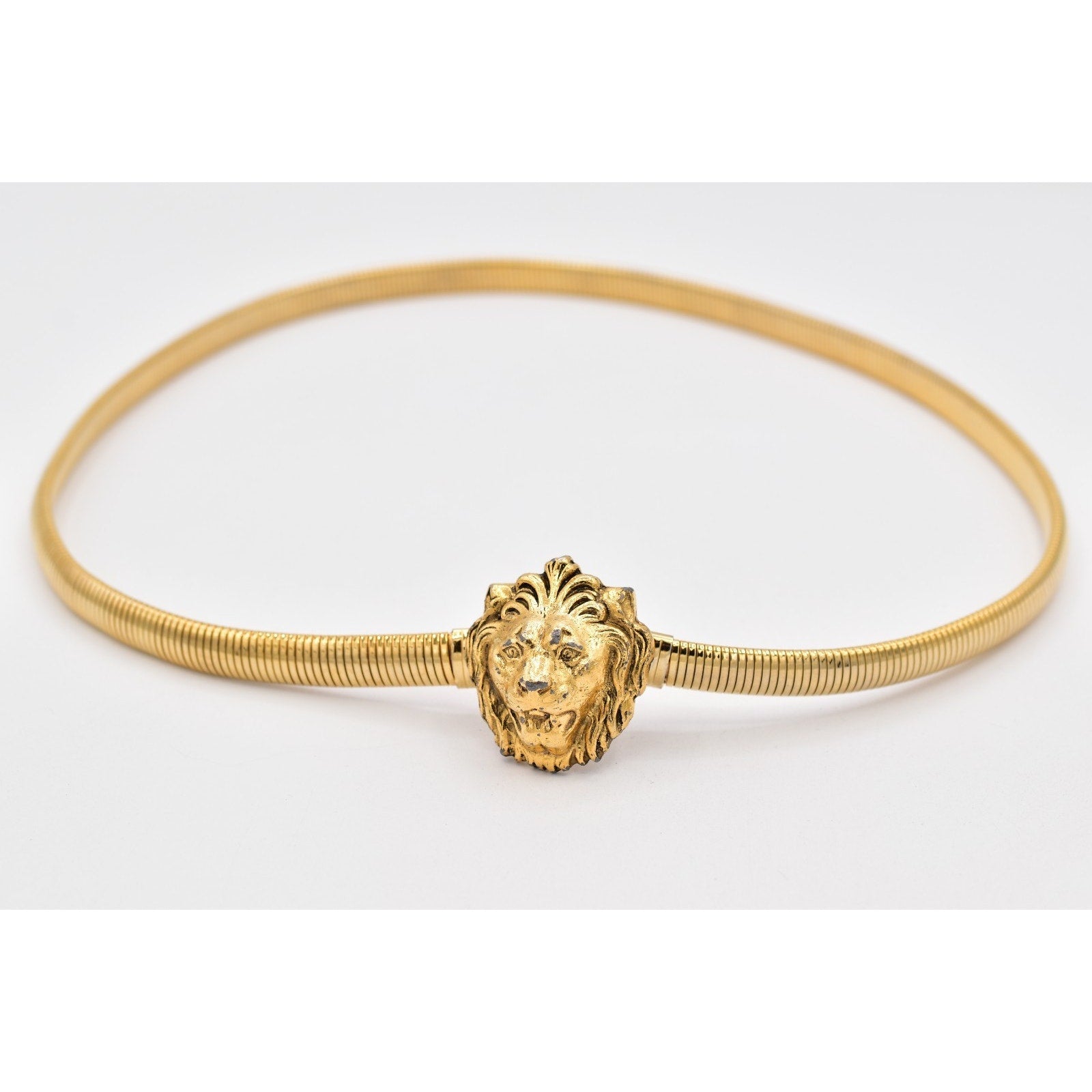 Accessocraft Gold Lion Stretch Omega Chain Belt