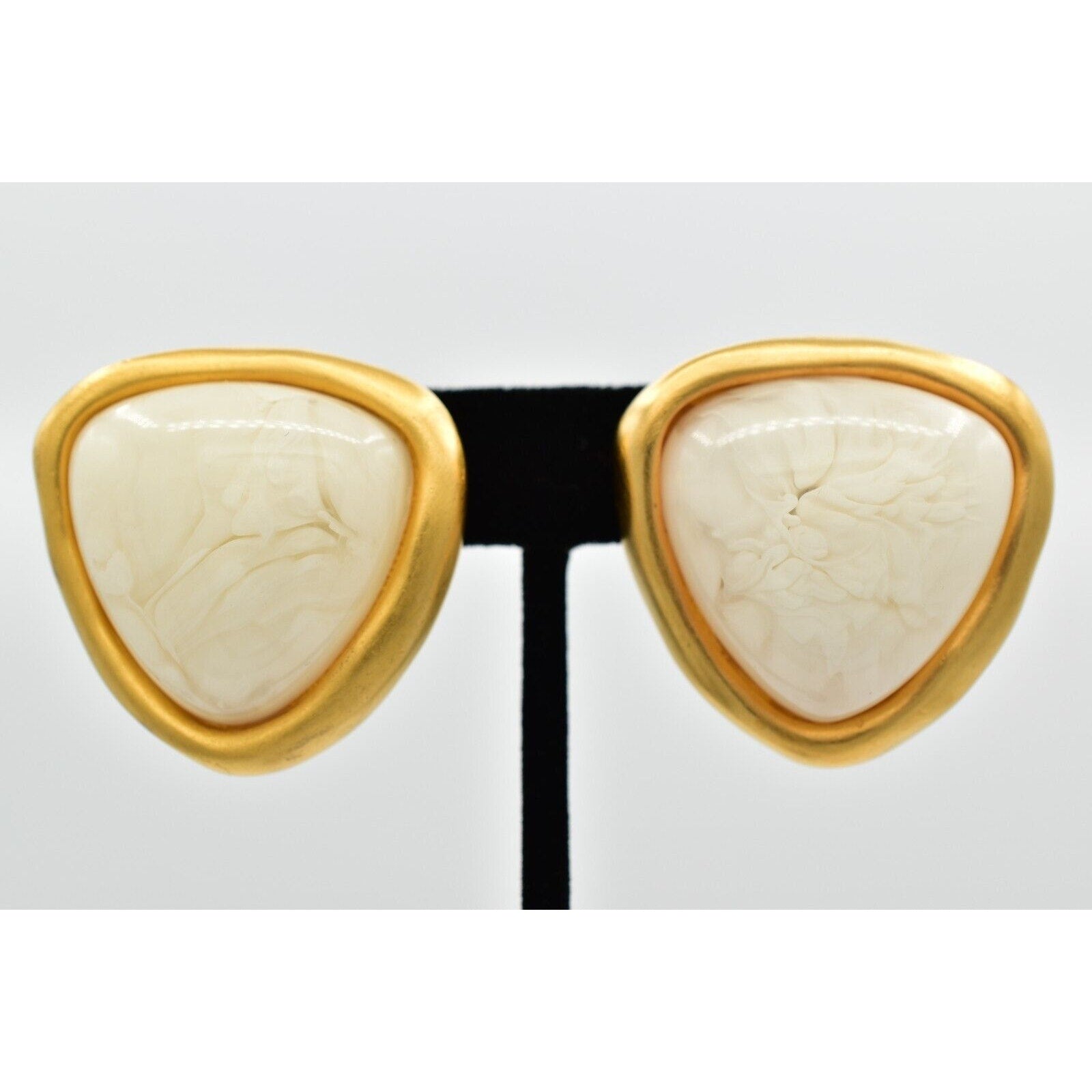 Givenchy Matte Gold Cabochon Earrings