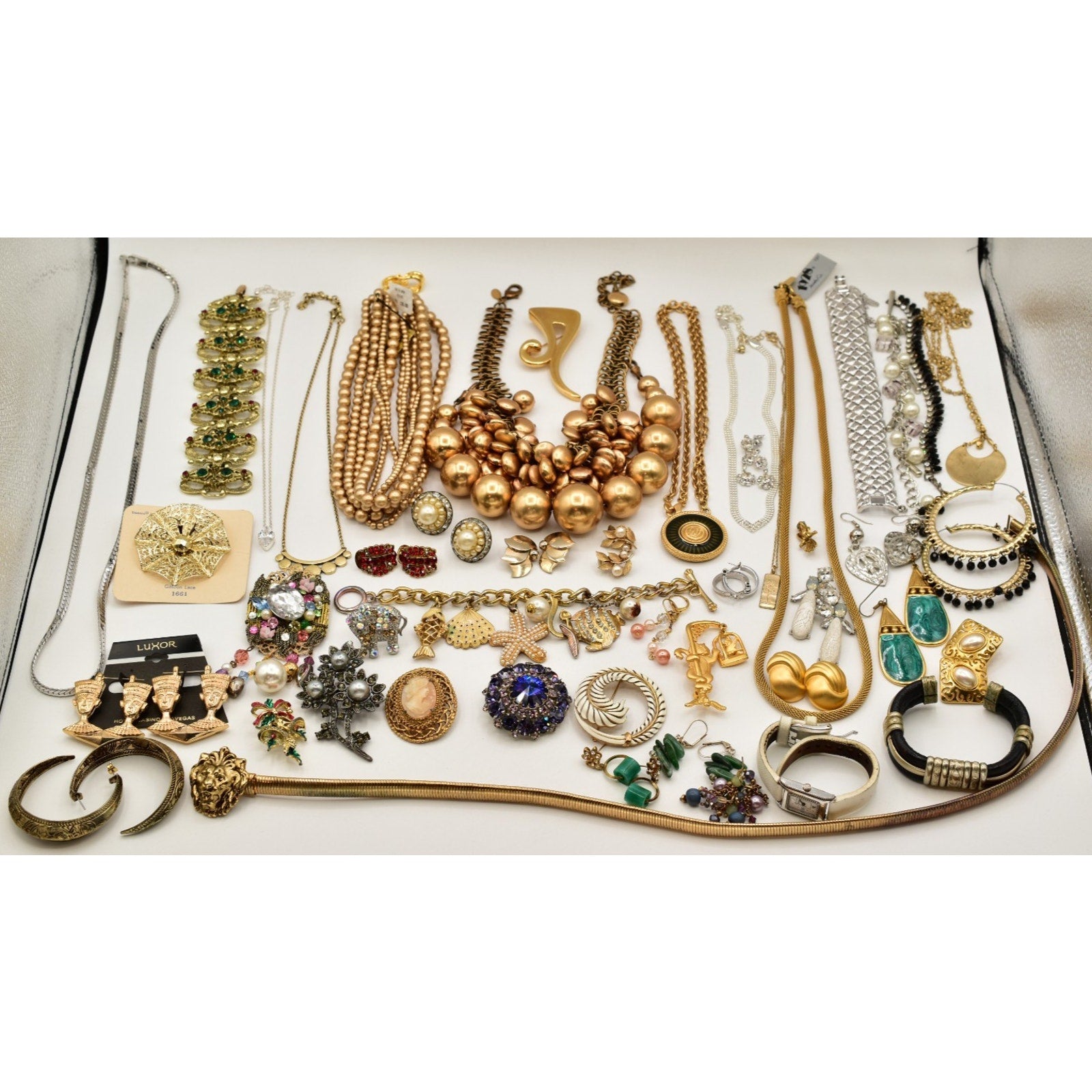 Vintage Jewelry Lot Givenchy Trifari 1928 Napier Lisner Florenza Monet Avon J218