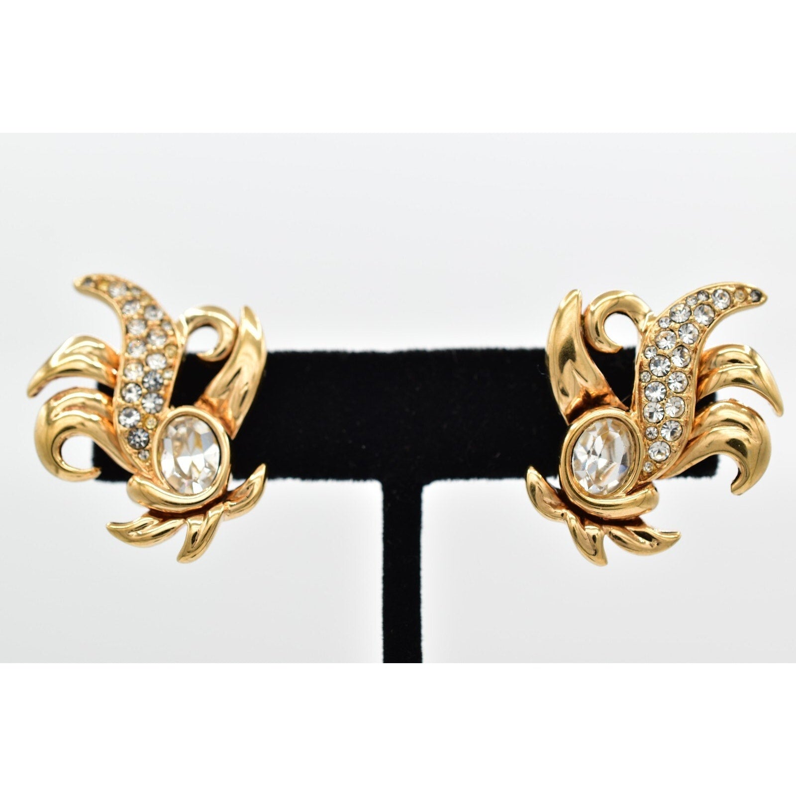 SAL Swarovski Crystal Flower Earrings