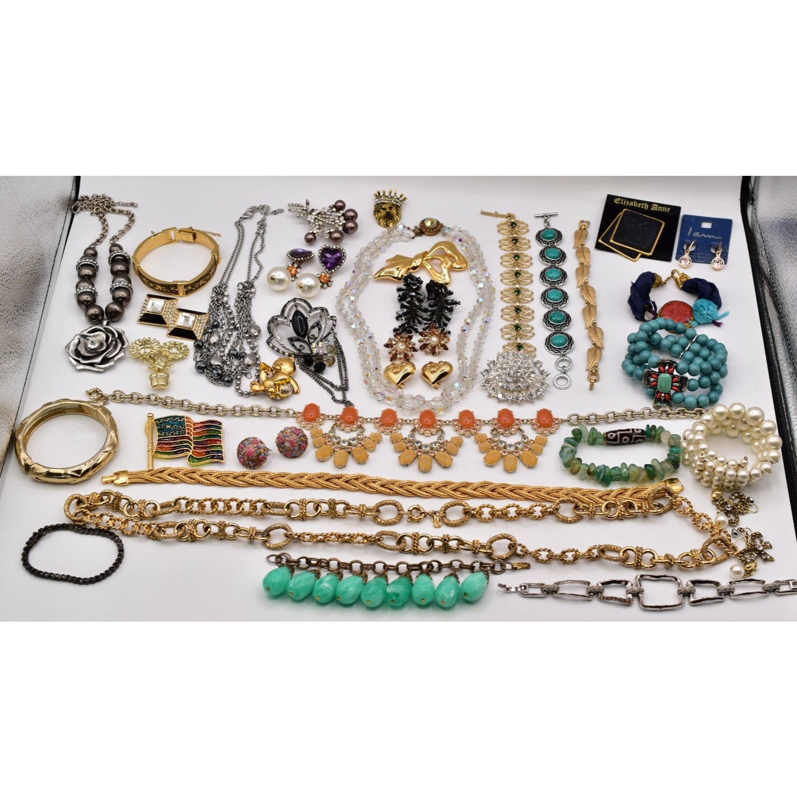 Vintage Jewelry Lot Givenchy Vendome Milor Monet Nina Ricci J.Crew Flores J225