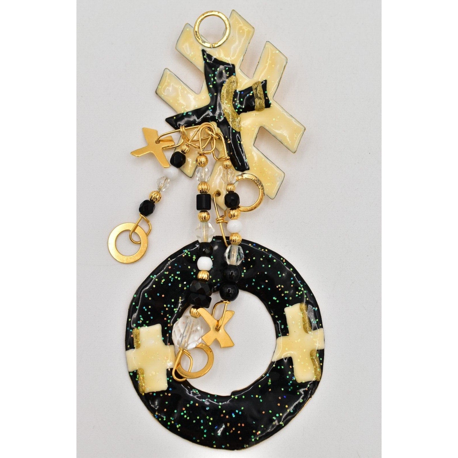 Lunch at The Ritz Tic Tac Toe Brooch