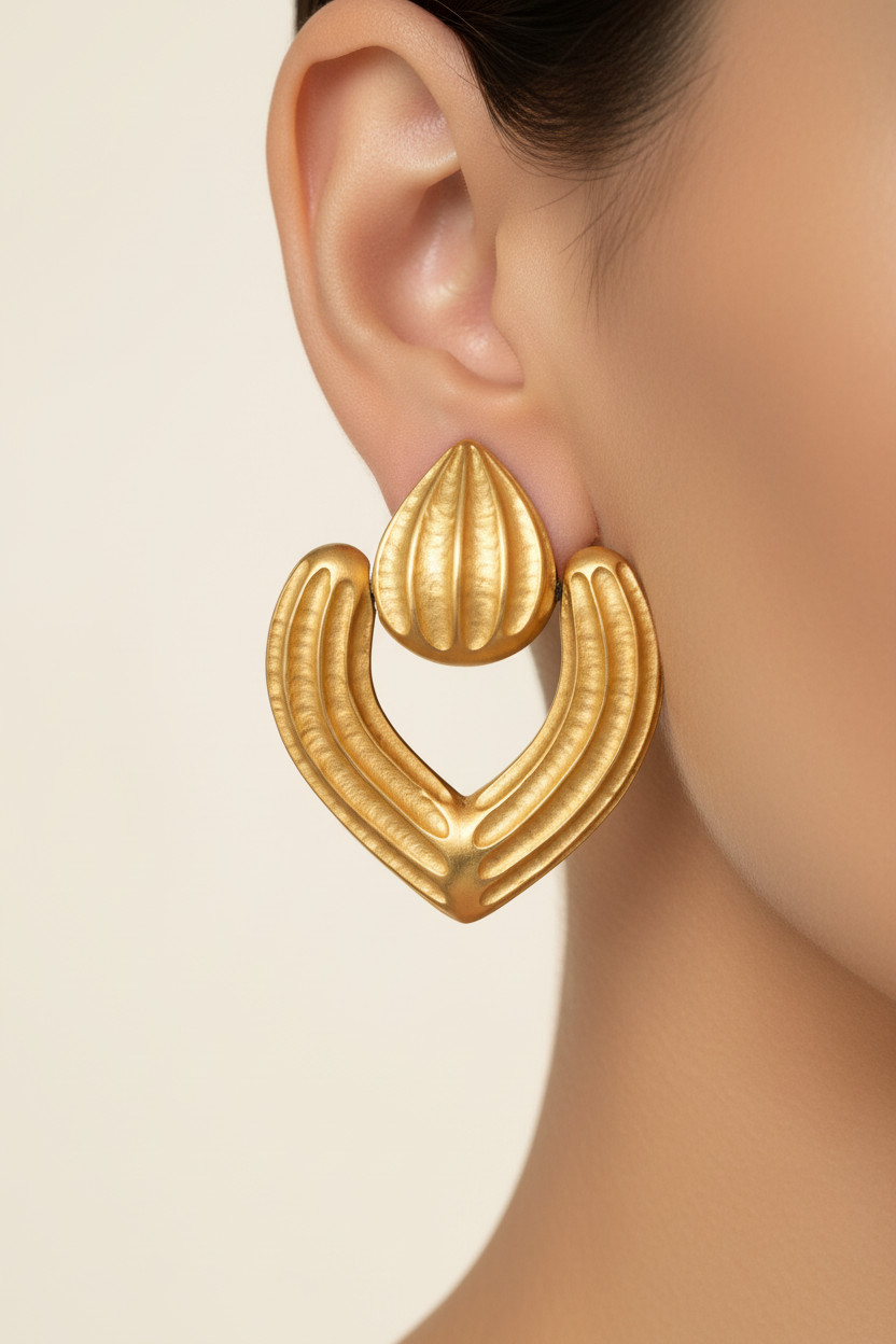Givenchy Brushed Gold Etruscan Earrings