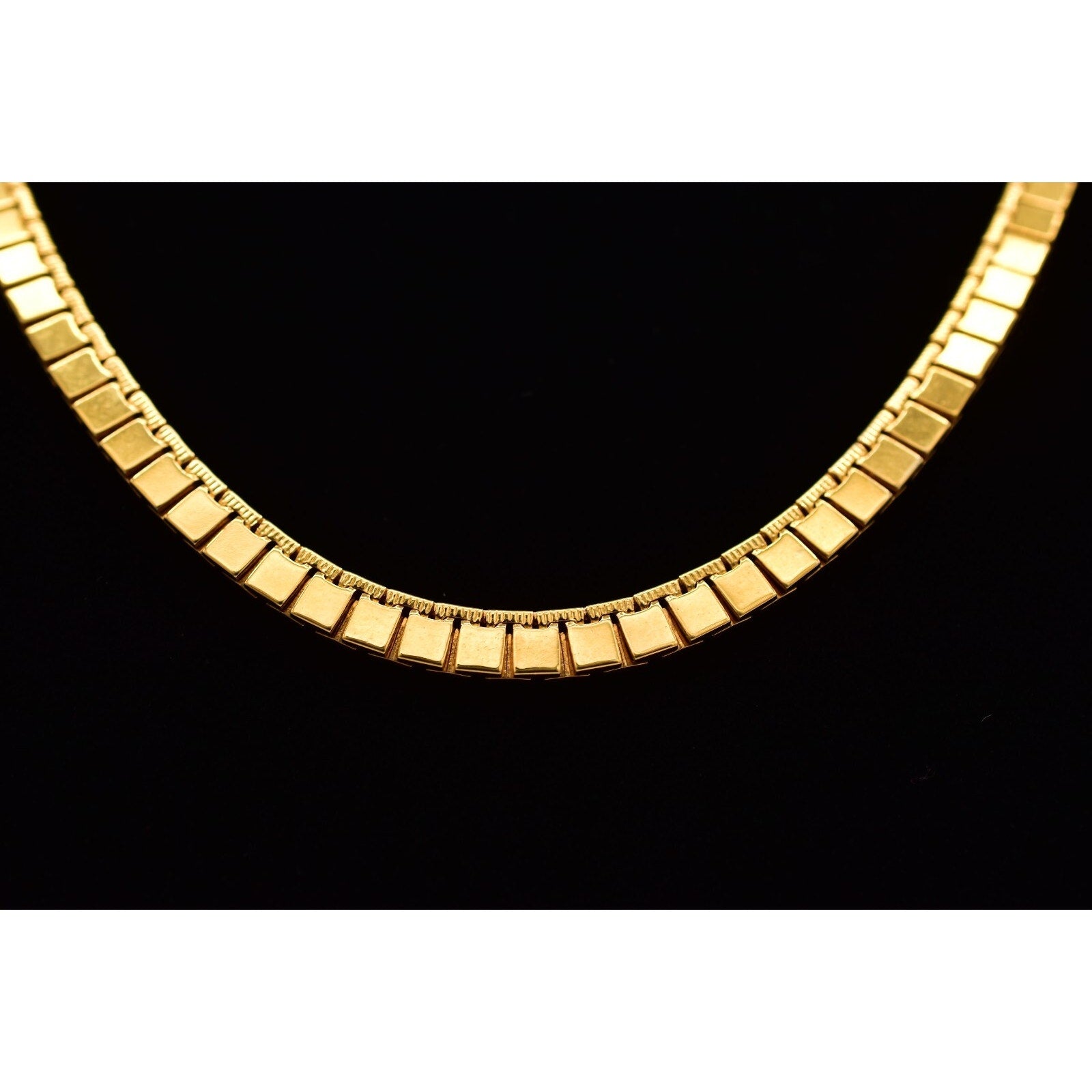 Monet Flat Chain Gold Polished Necklace