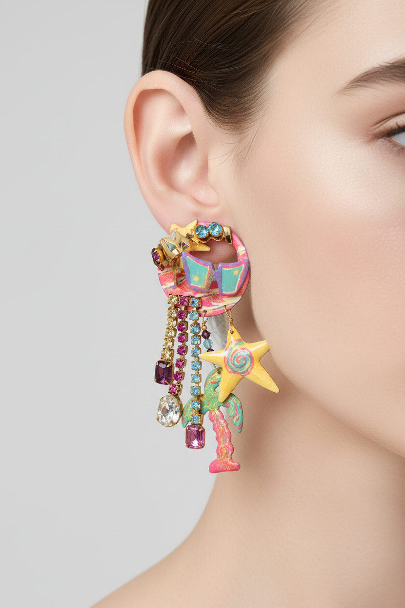 Lunch at The Ritz Vintage Hollywood Earrings