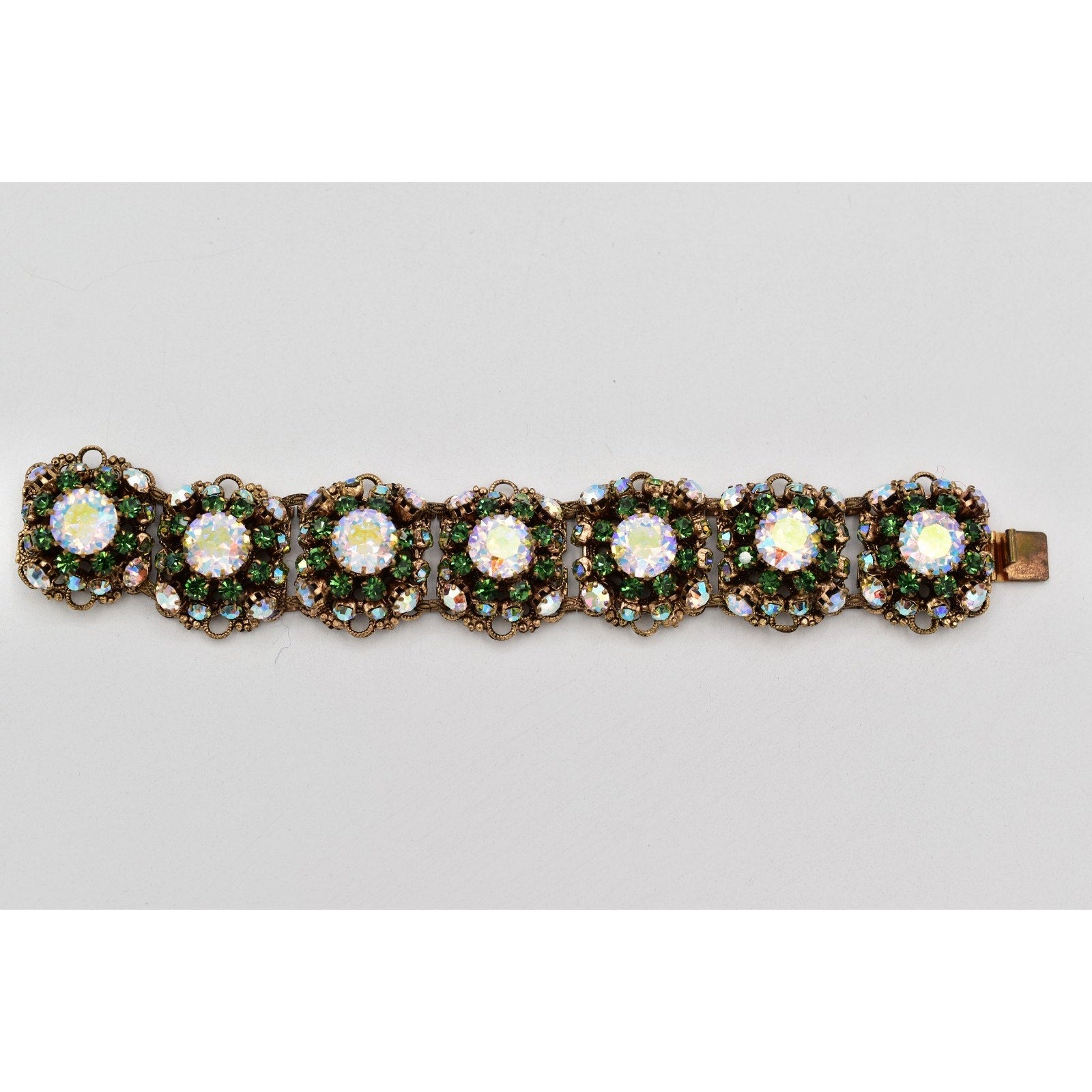 Vintage Aurora Borealis Crystal Bracelet