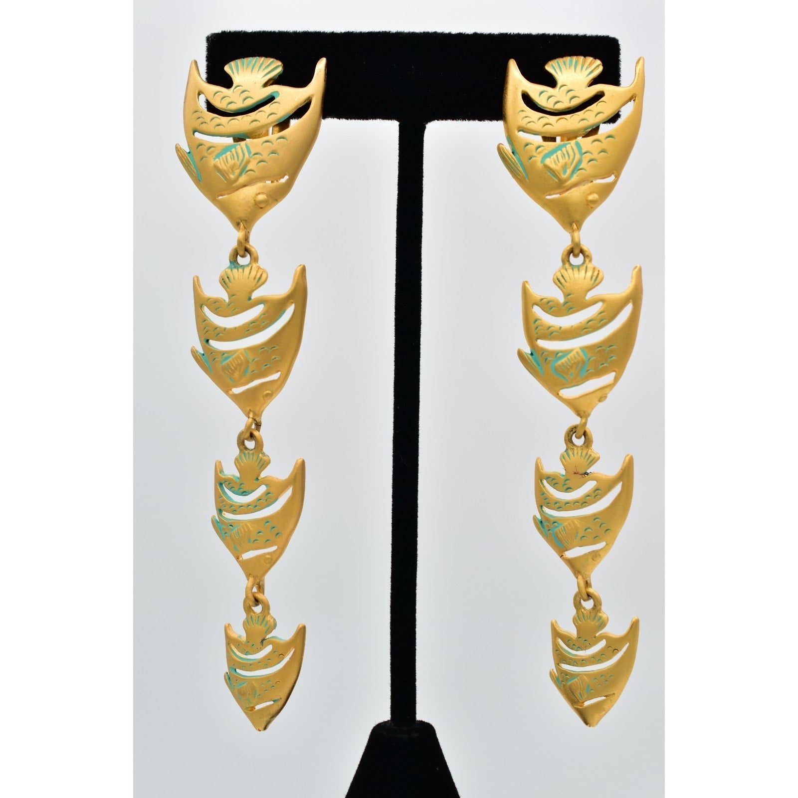 Givenchy Vintage Fish Clip On Earrings