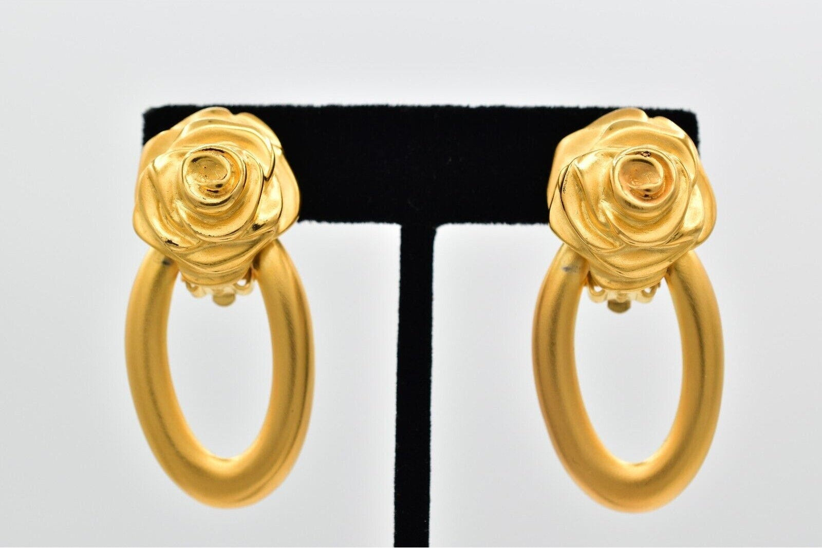 Givenchy Vintage Rose Flower Earrings