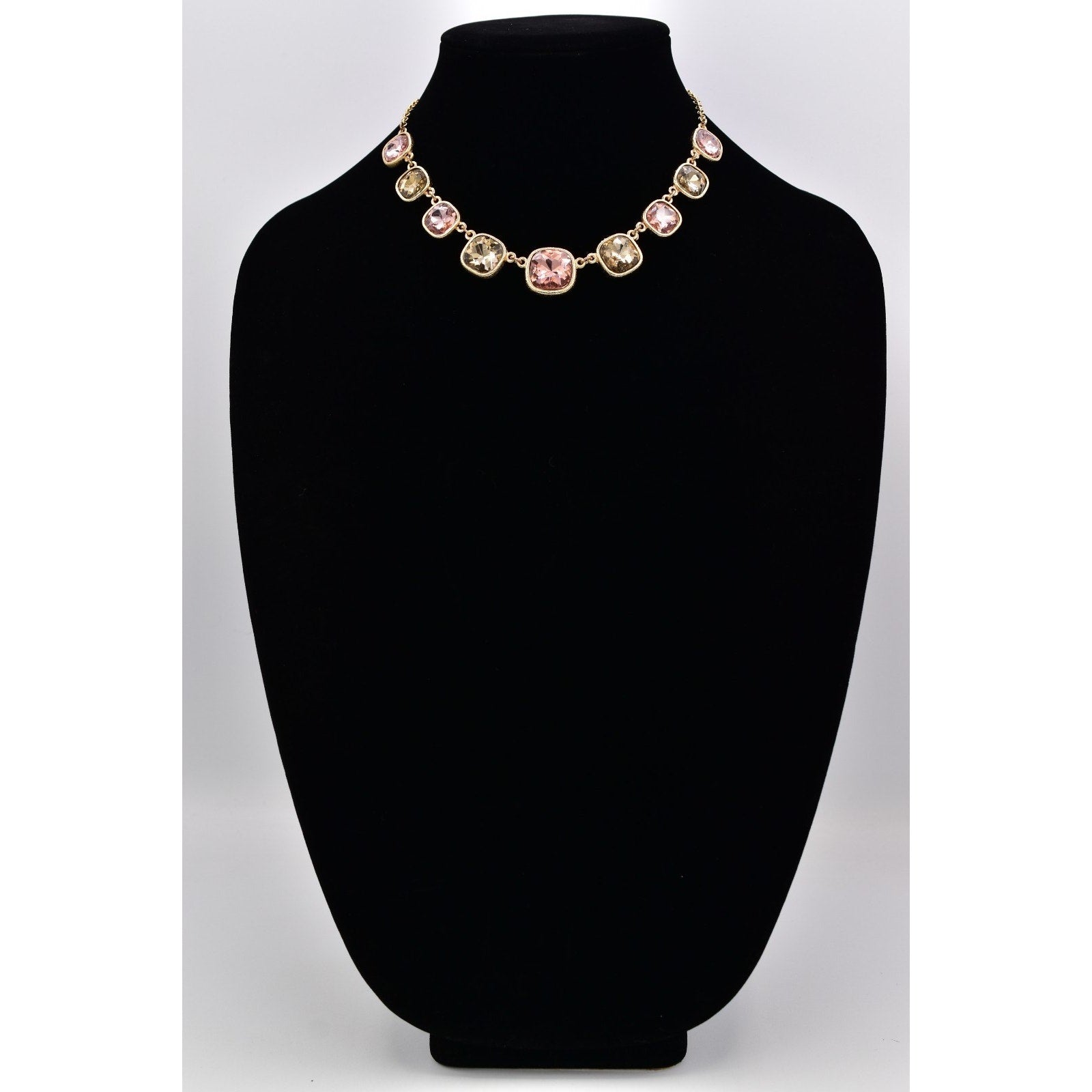 Vintage Trifari Pink Crystal Necklace