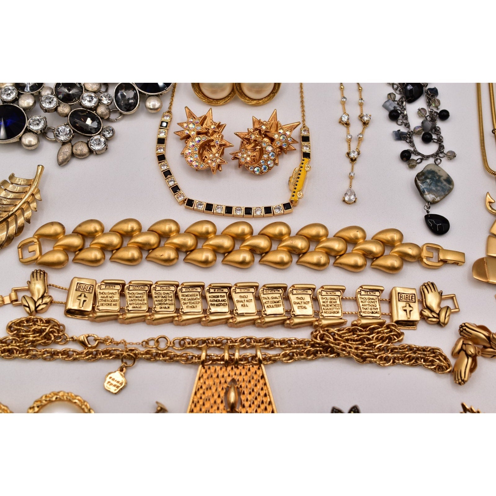 Vintage Jewelry Lot Givenchy AK Kirks Folly Monet Trifari LCI Carolee JJ J216