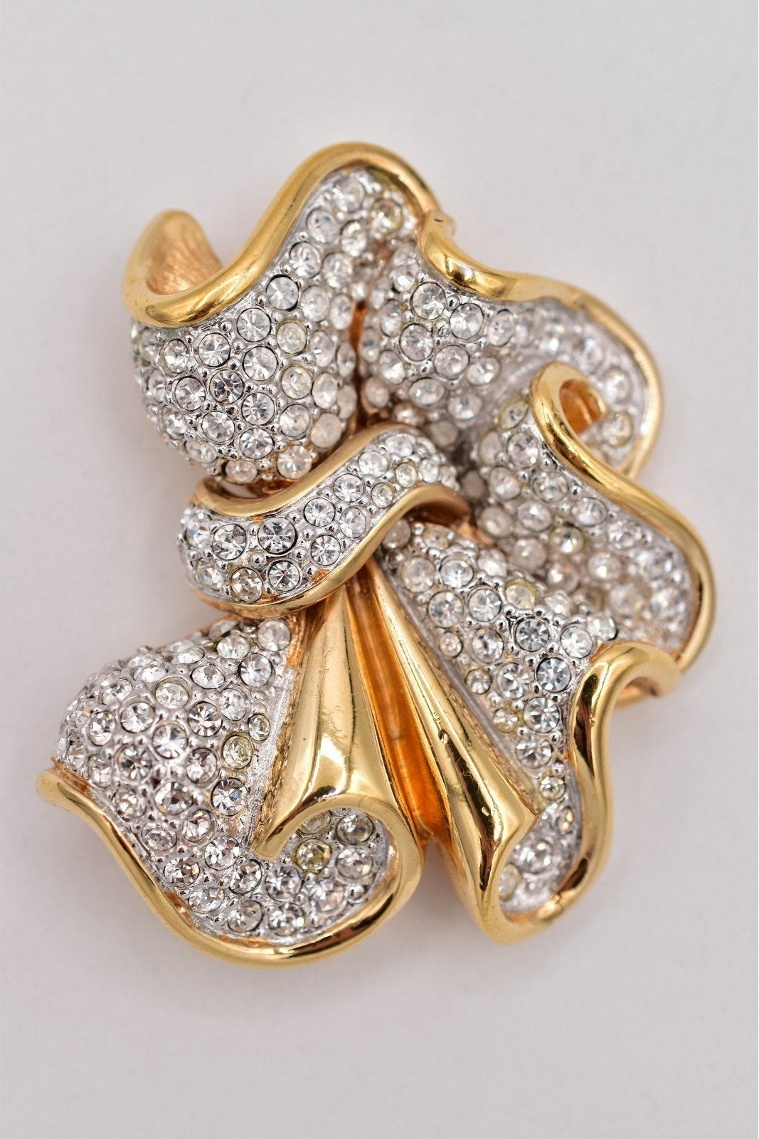 Swarovski Crystal Ribbon Bow Brooch