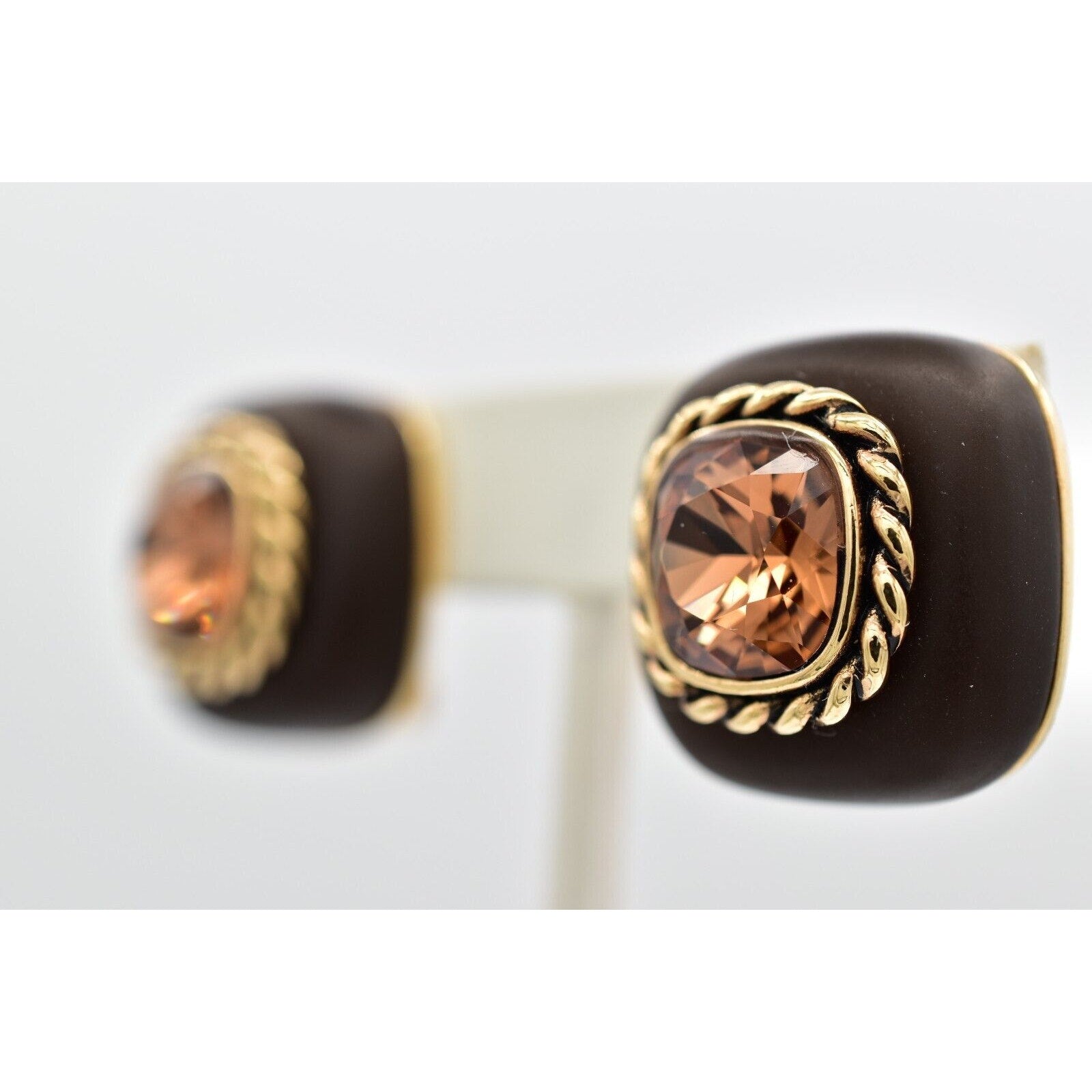 Italian Chocolate Crystal Earrings