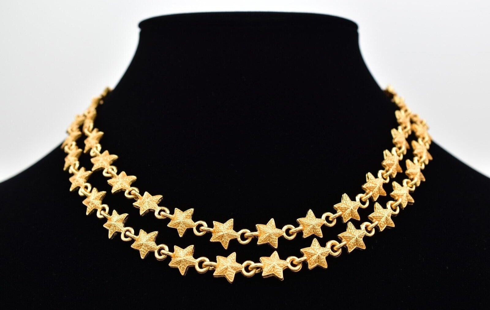 Vintage Matte Star Chain Necklace