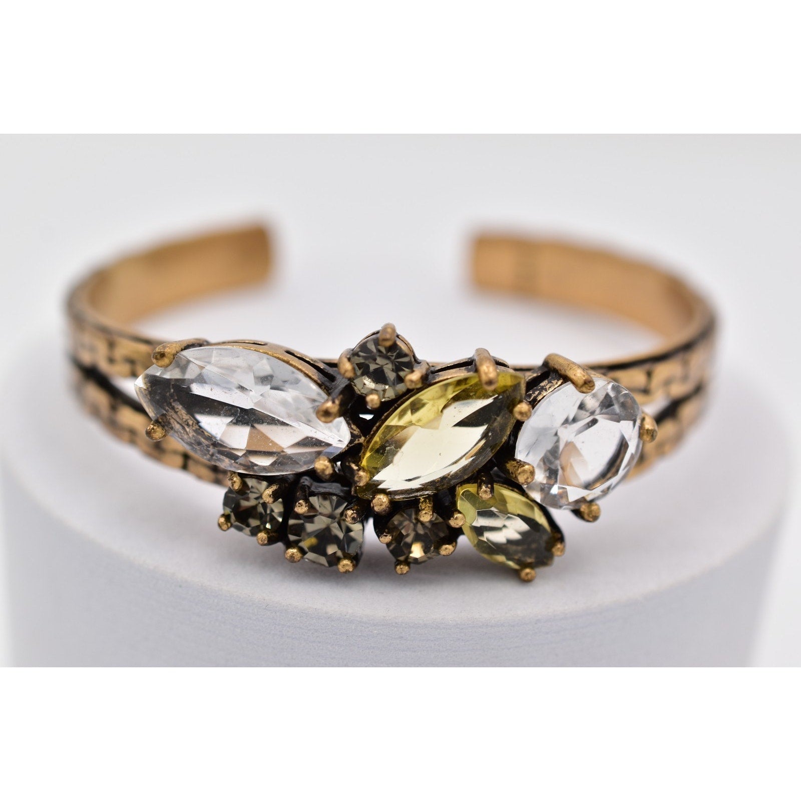 J.Crew Crystal Smoky Rhinestone Cuff Bracelet