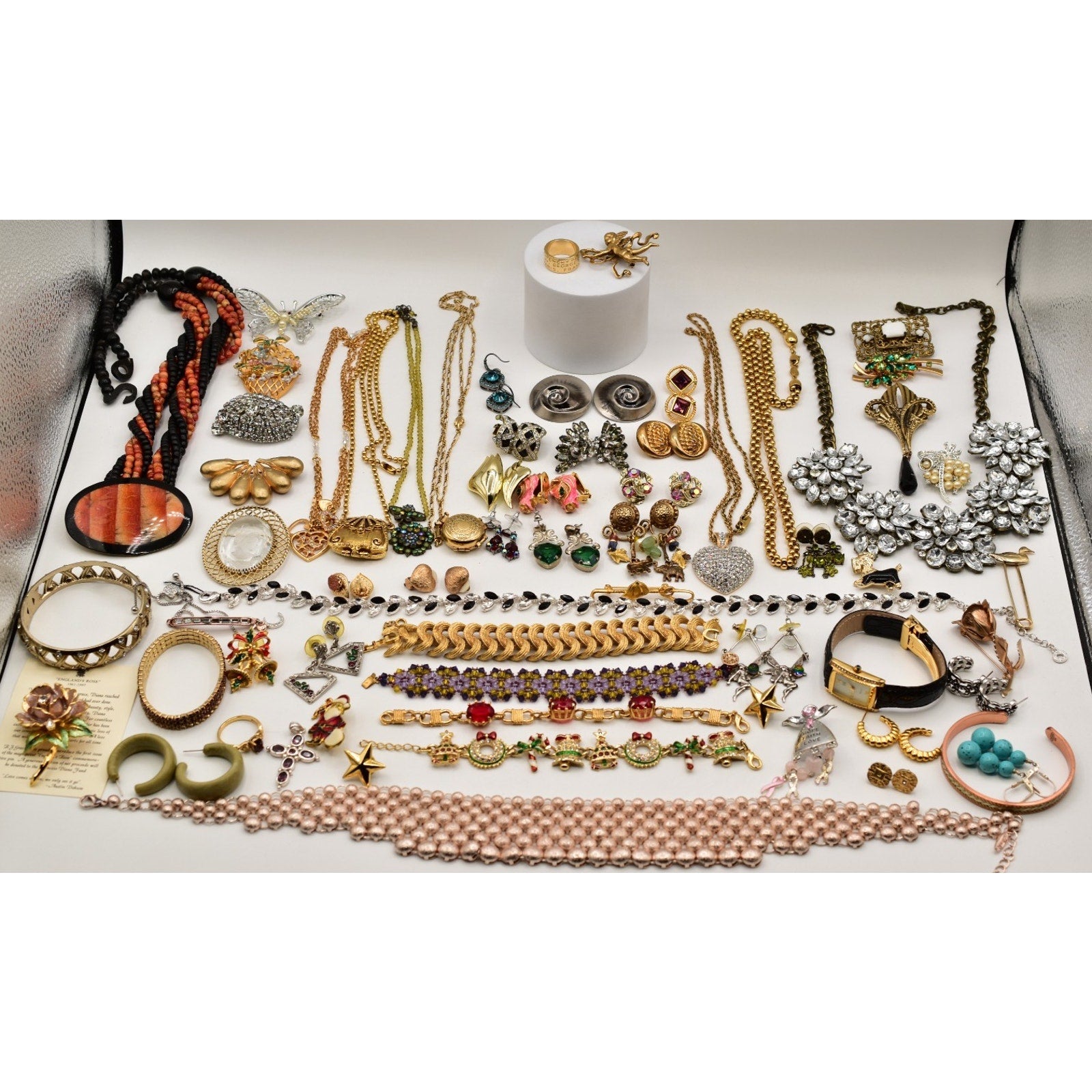 Vintage Designer Jewelry Lot Givenchy Coro Swarovski Kirks Monet JBK KJL Monet