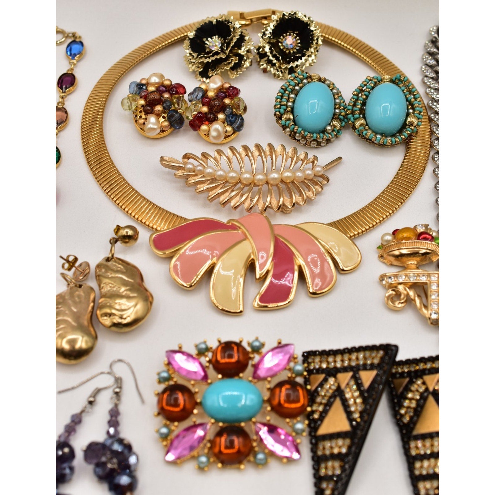 Vintage Jewelry Lot Givenchy Swarovski Monet Napier LCI Joan Rivers 1928