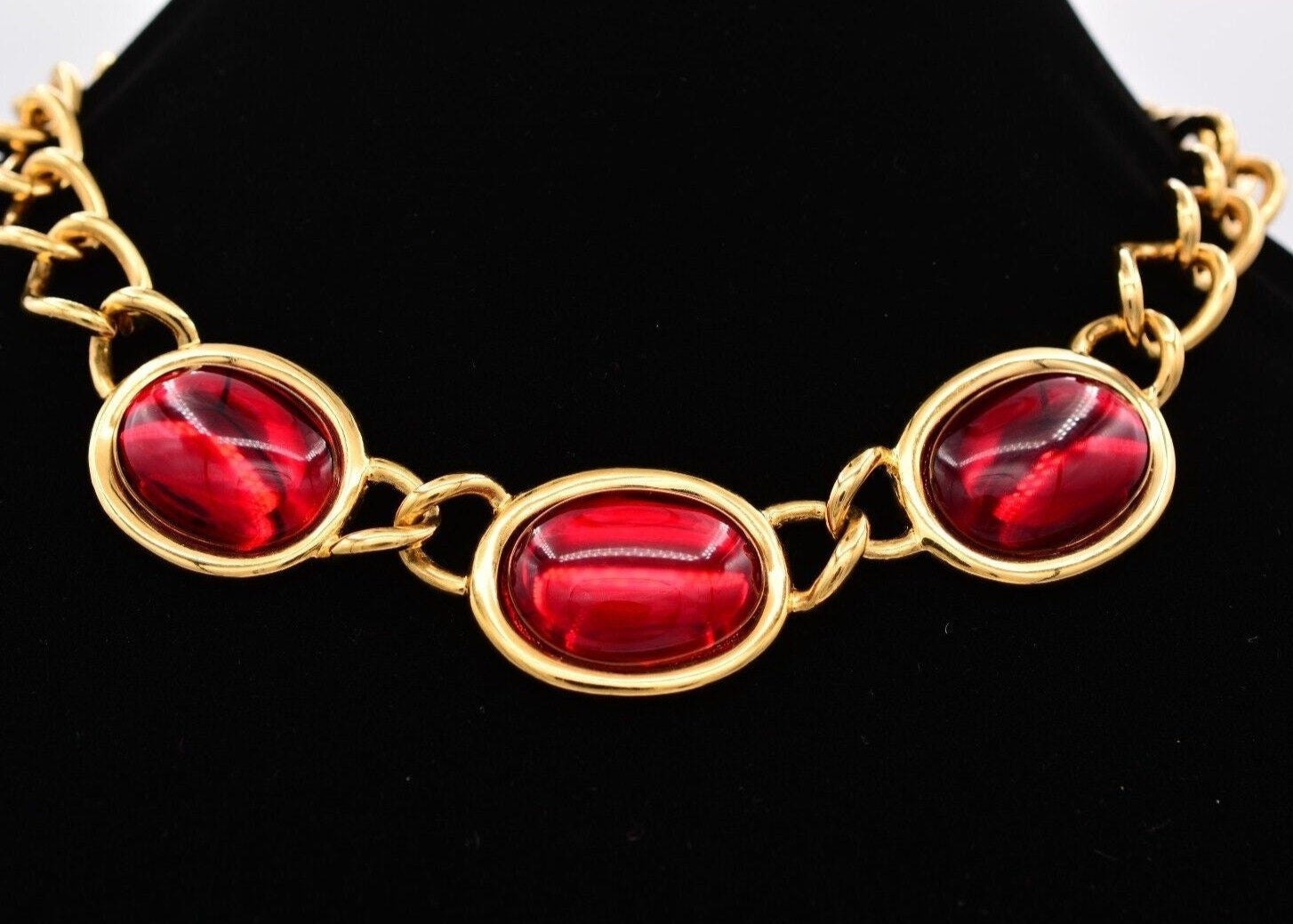 Napier Red Cabochon Necklace