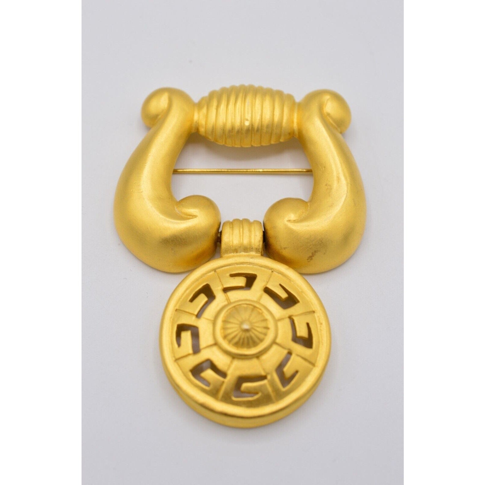 Givenchy Logo Door Knocker Brooch