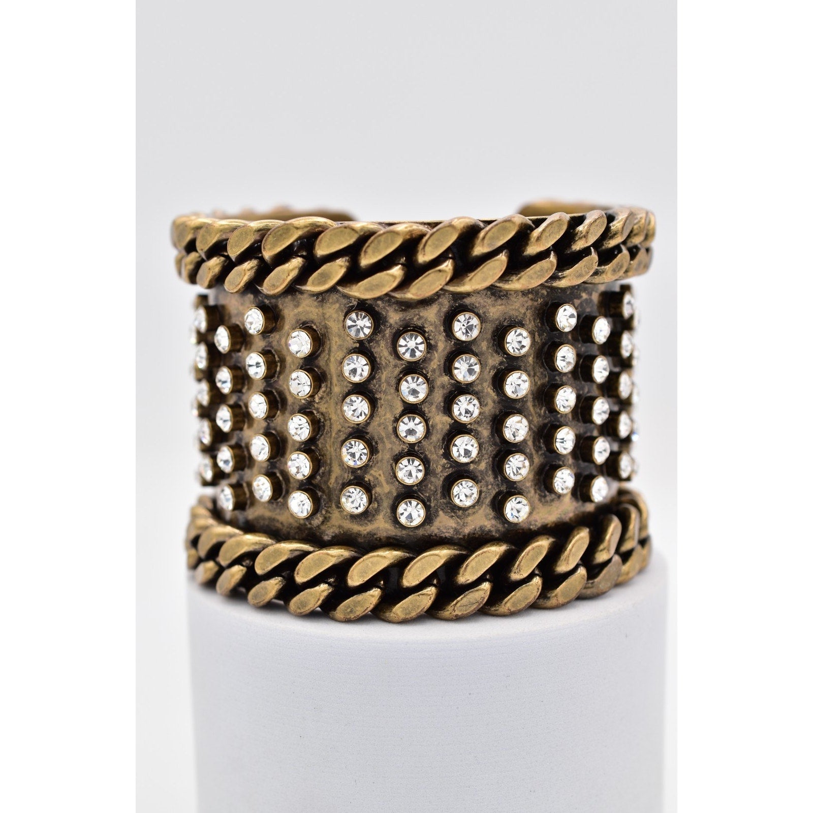 J.Crew Wide Crystal Stud Cuff Bracelet