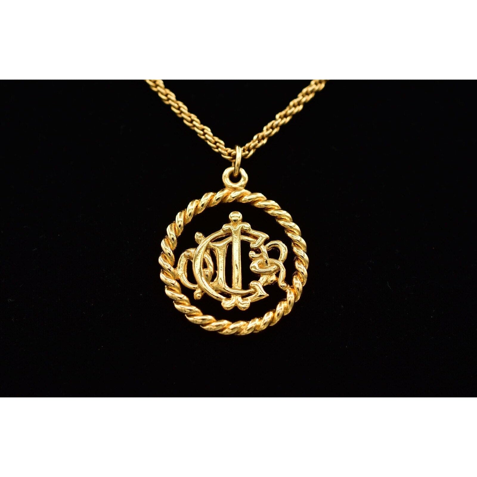 Christian Dior Vintage Insignia Logo Pendant