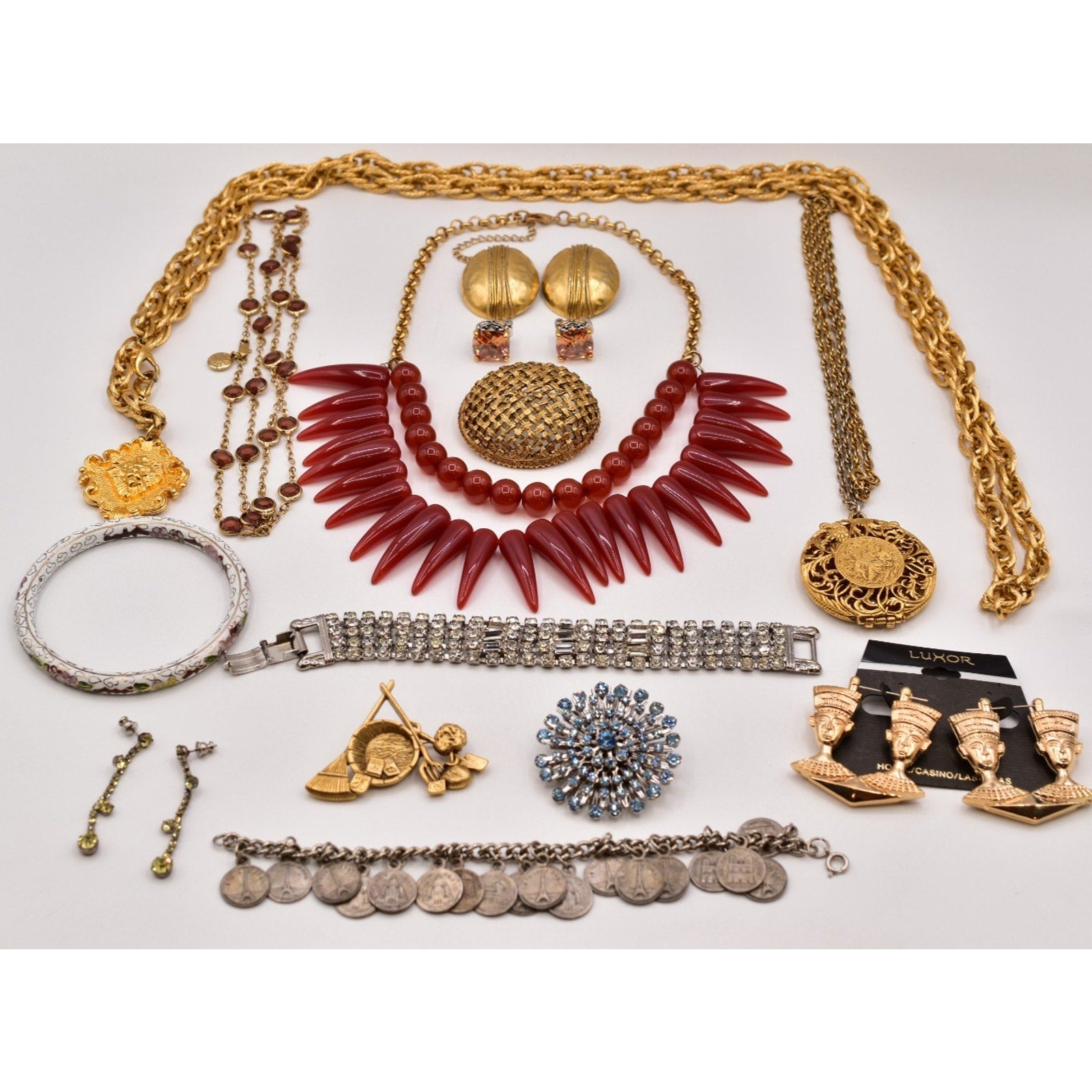 15-Piece Vintage Jewelry Lot – Estate Collection with C.Stein, J.Crew & Avon