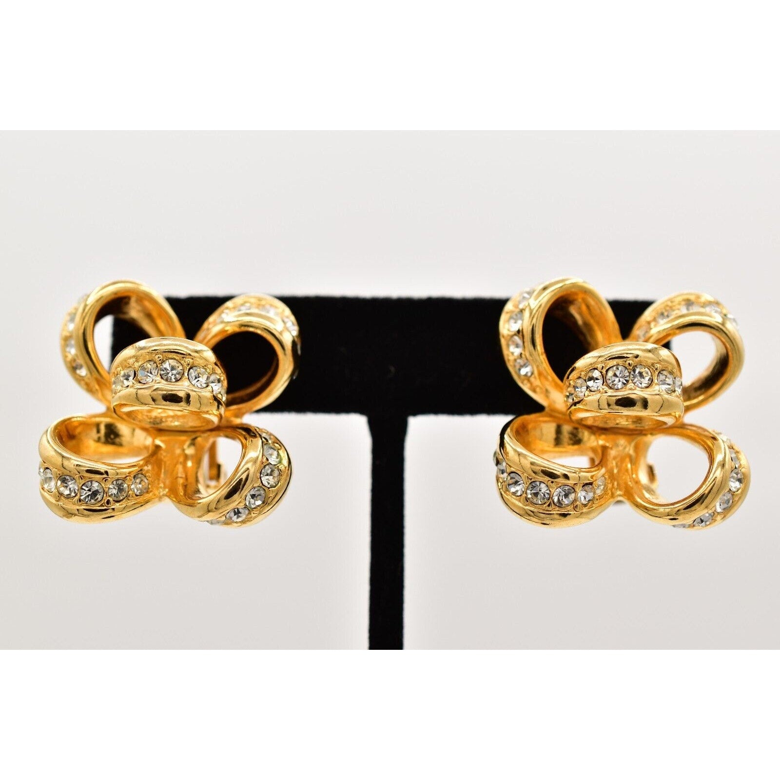 KJL Crystal Bow Earrings