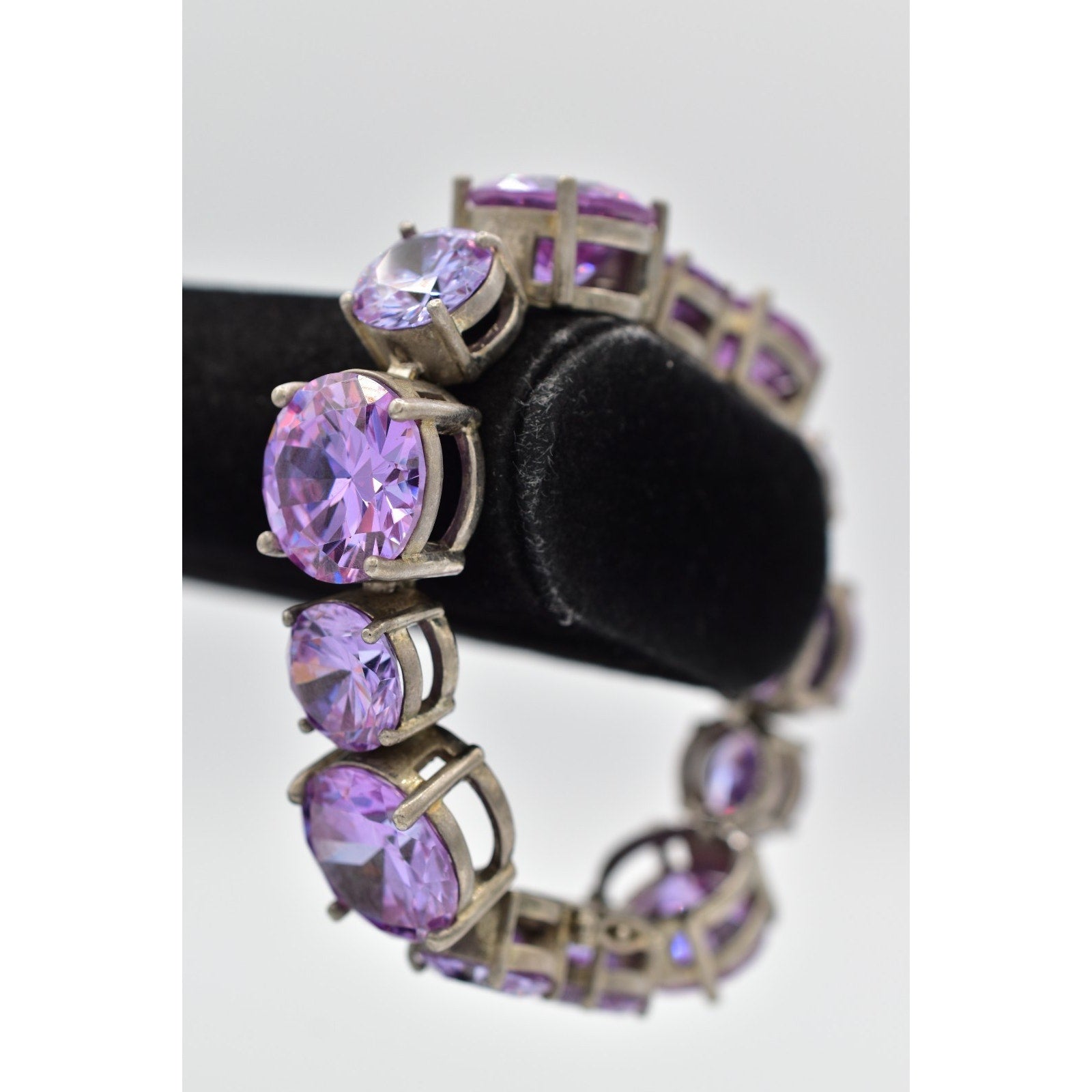 Chunky Purple Crystal Bracelet