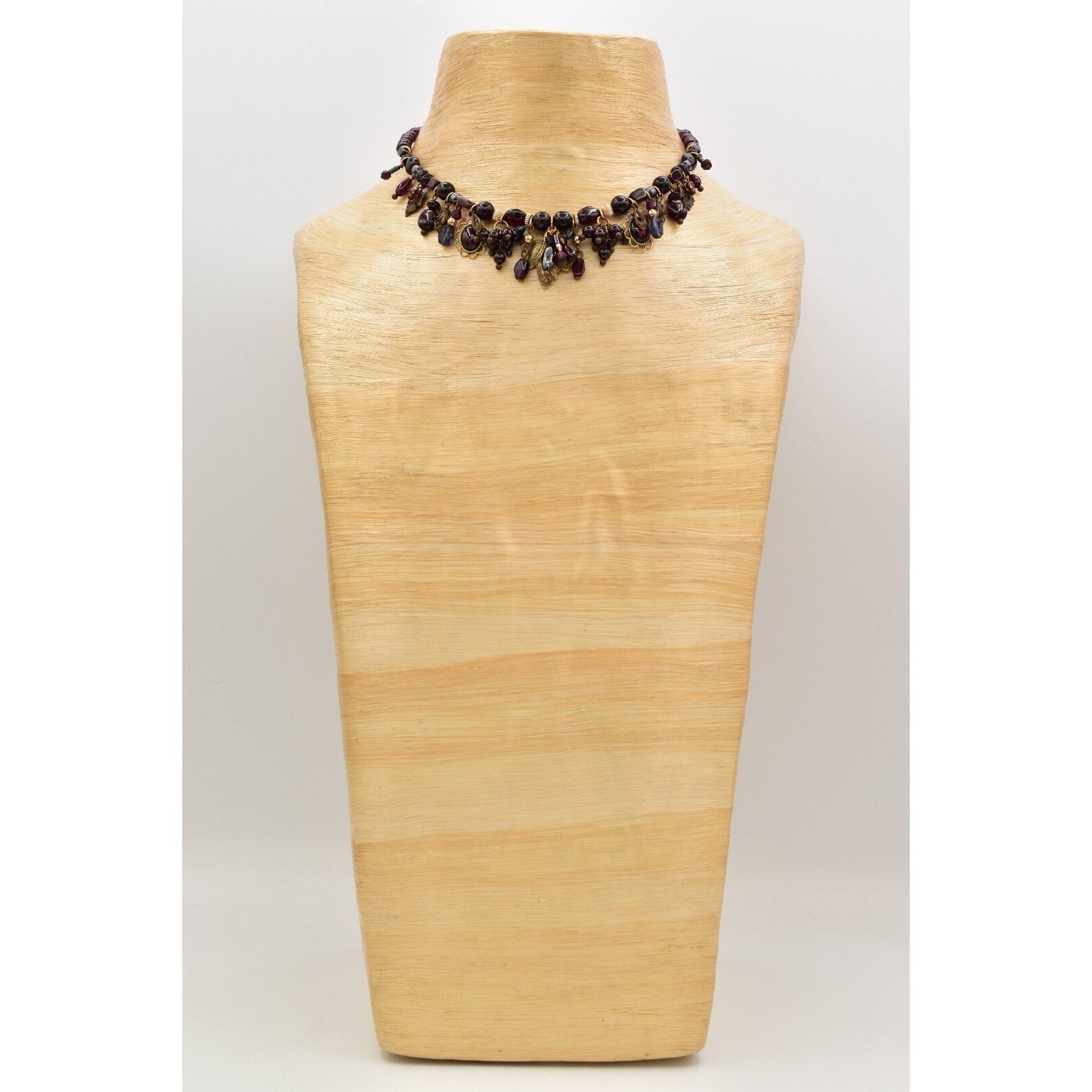 Ann Cichon Glass Beaded Charm Necklace