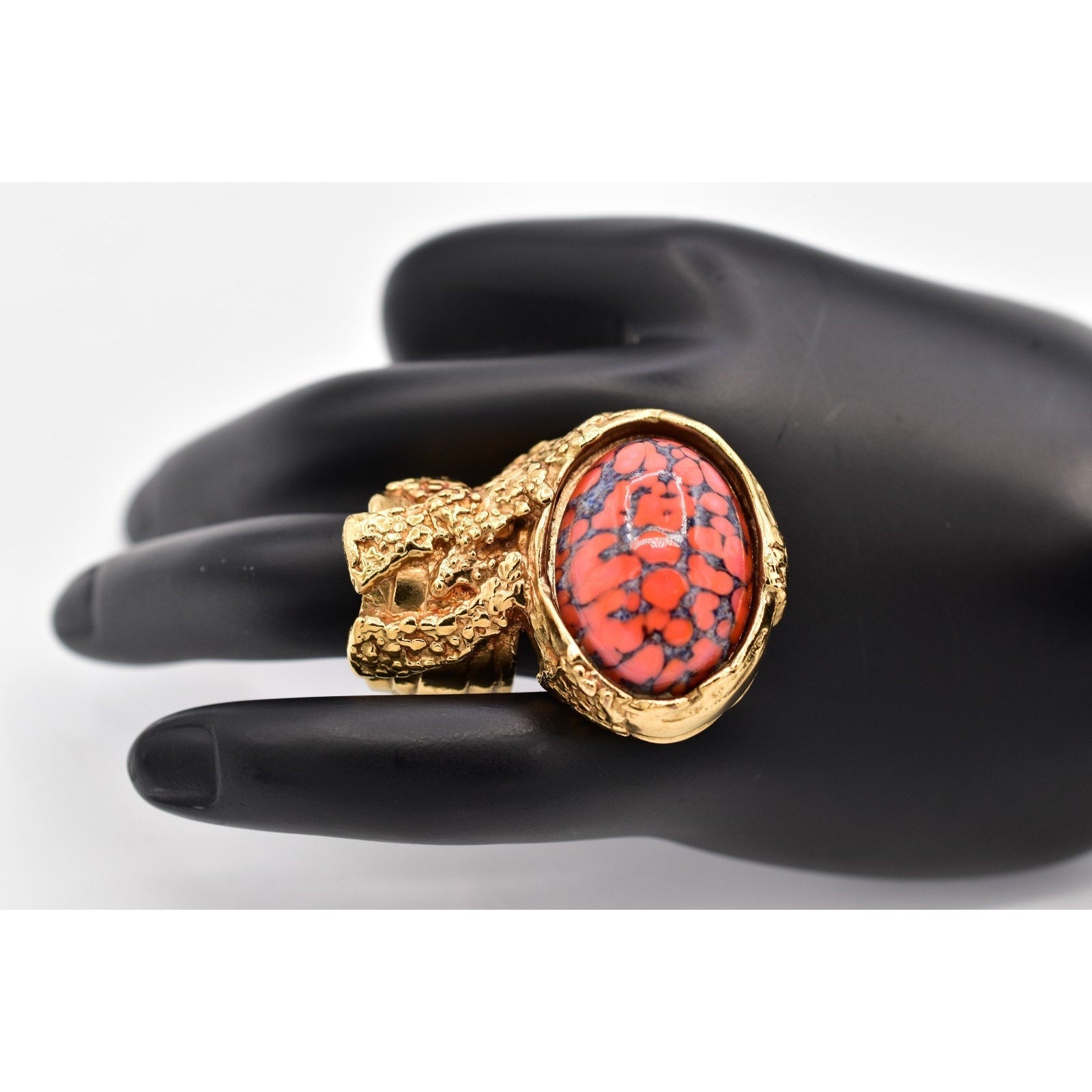 YSL Coral Arty Ovale Ring