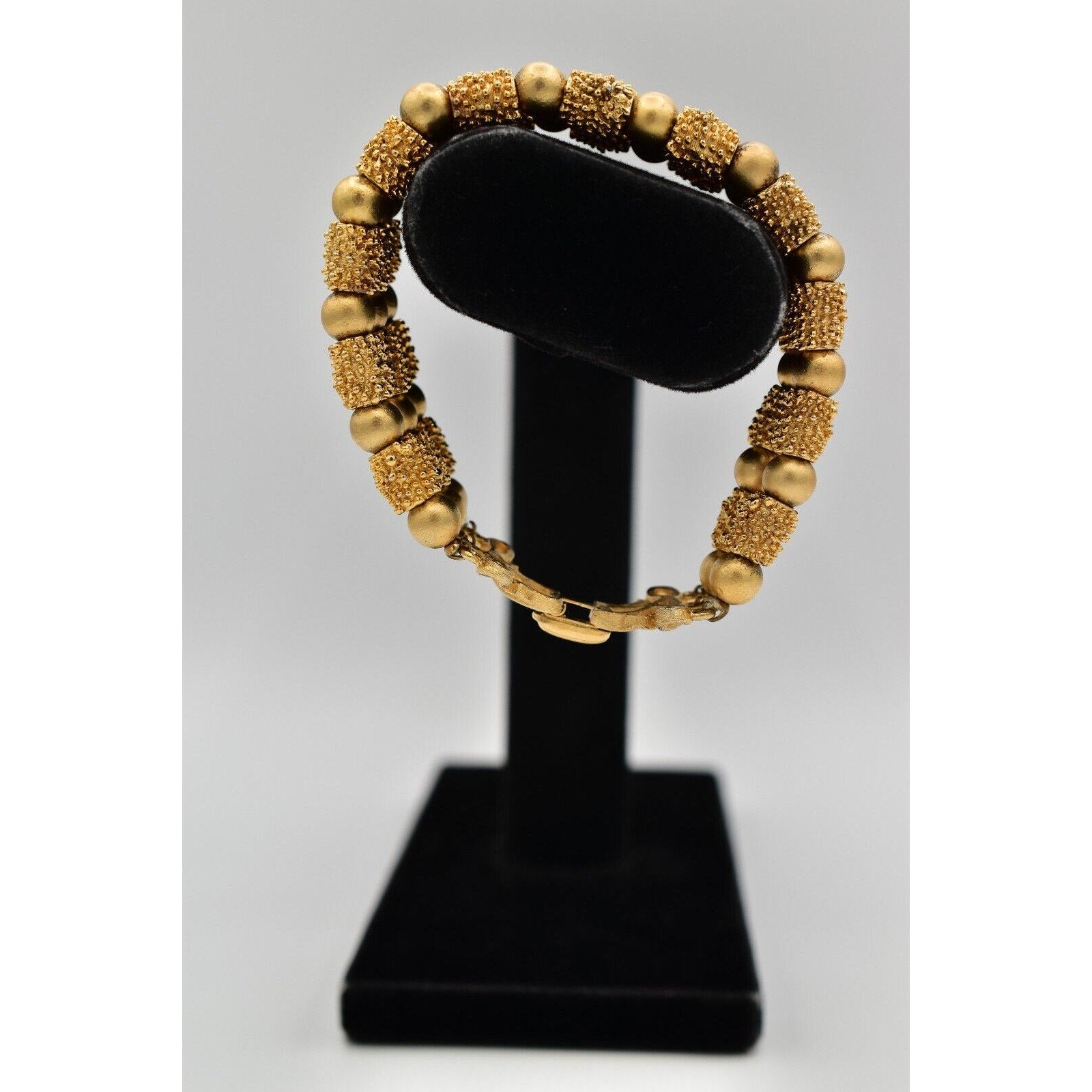 Crown Trifari Vintage Gold Beaded Bracelet