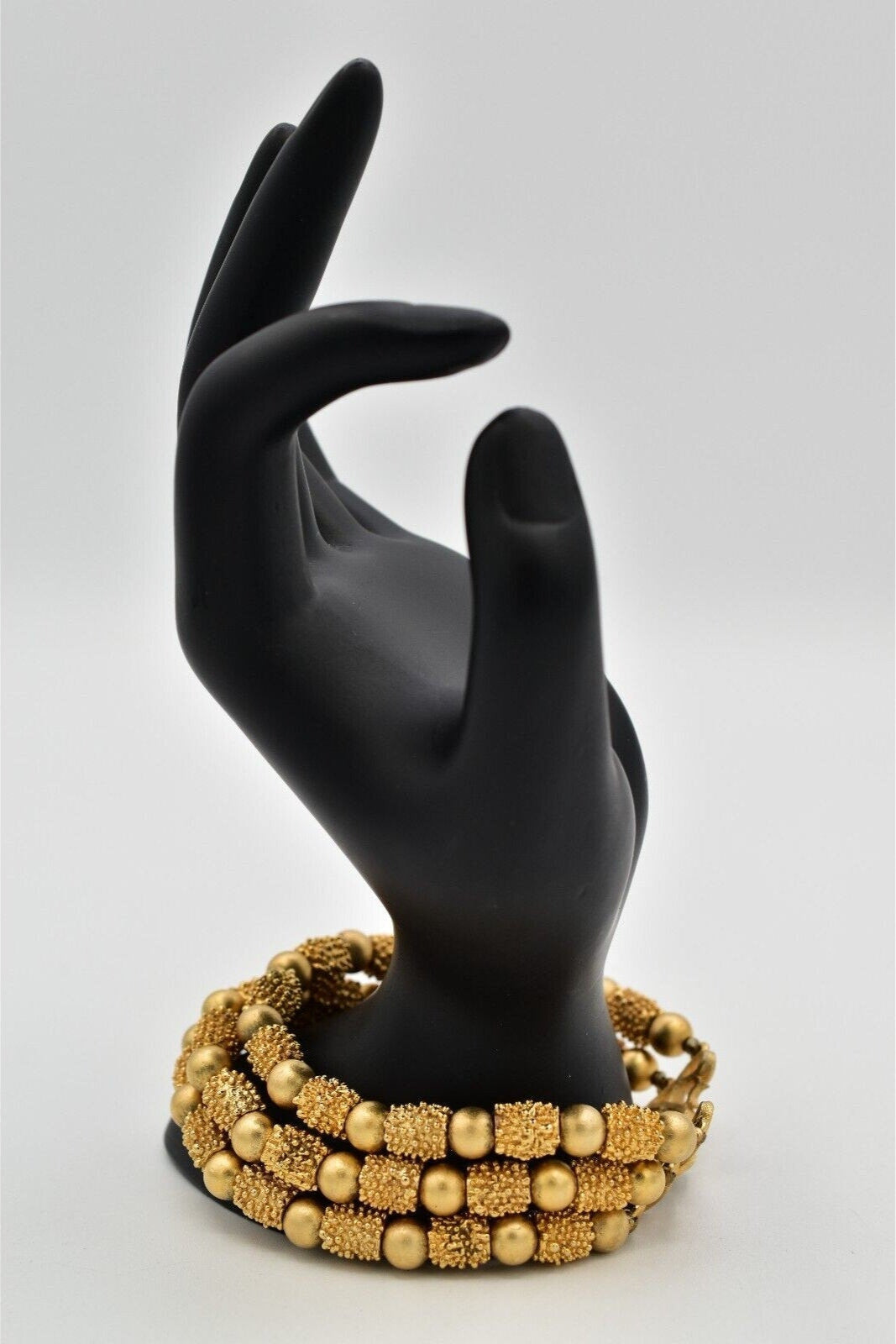 Crown Trifari Vintage Gold Beaded Bracelet