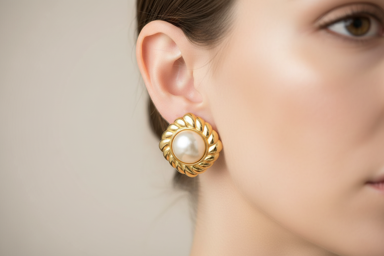 Monet Vintage Pearl Earrings