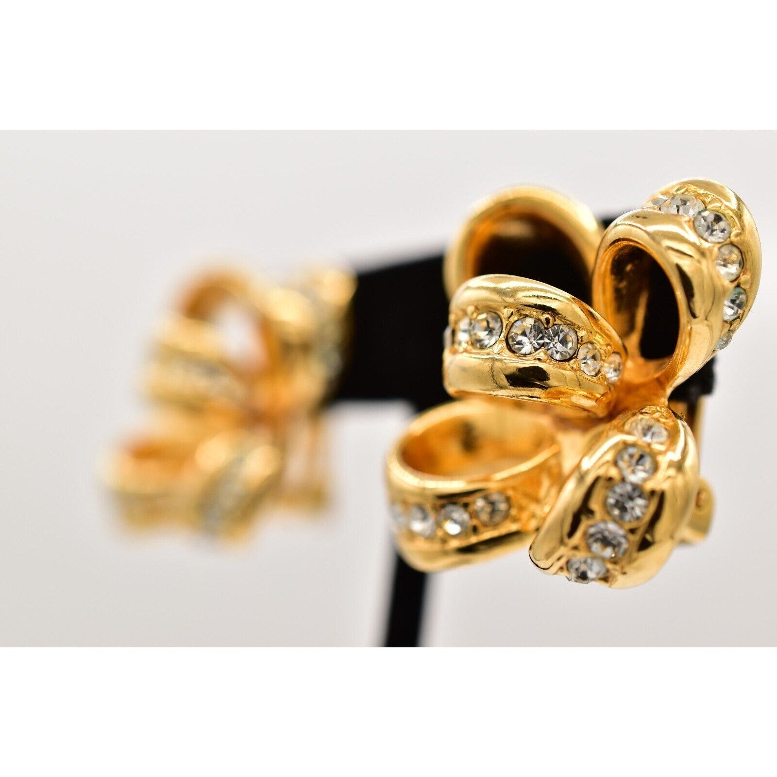 KJL Crystal Bow Earrings