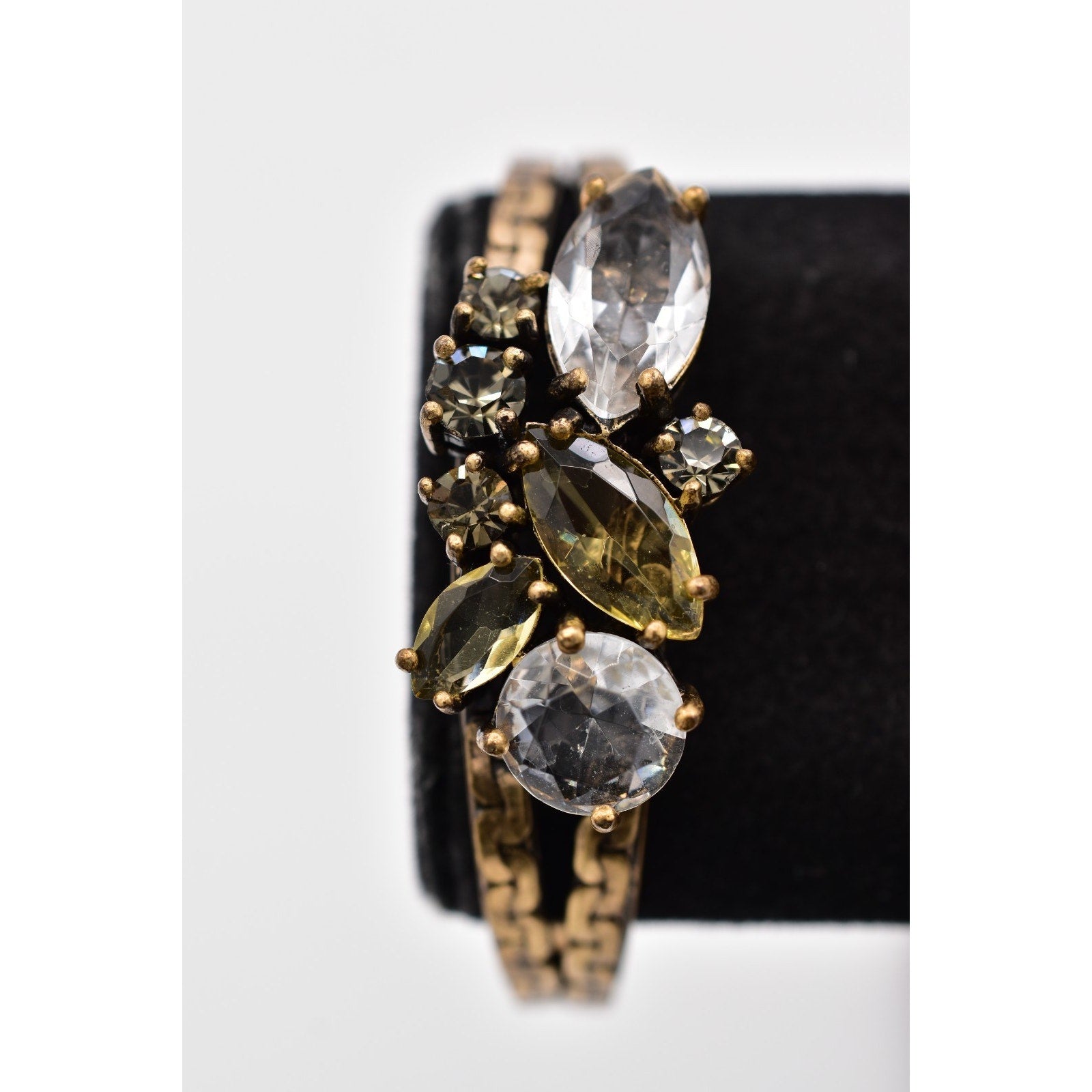 J.Crew Crystal Smoky Rhinestone Cuff Bracelet