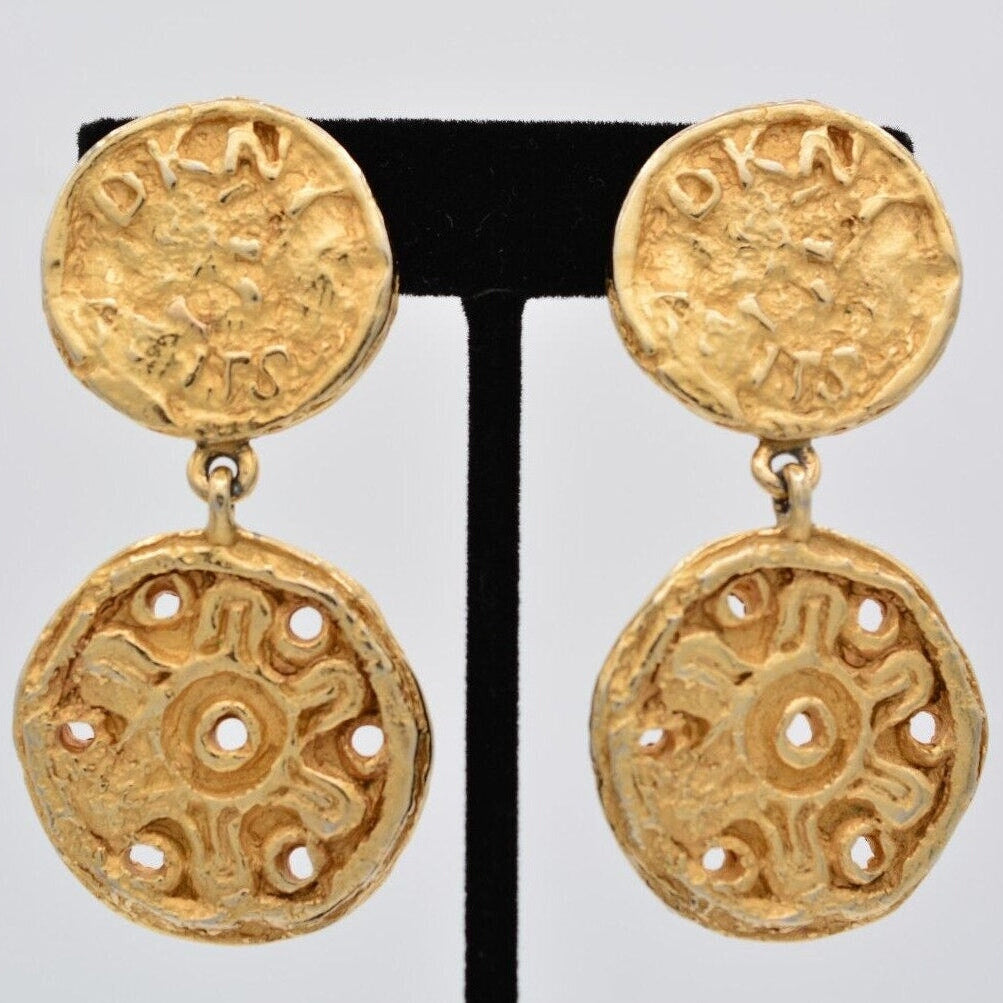 DKNY Chunky Medallion Earrings