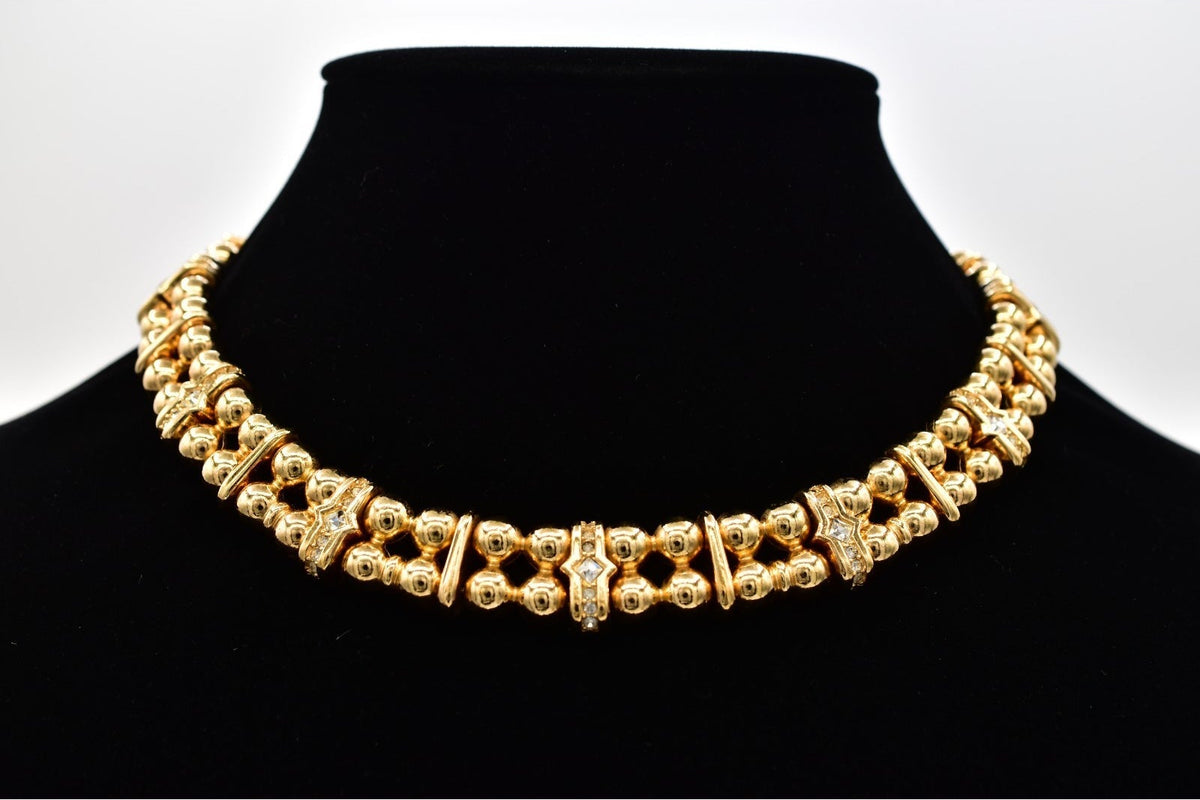 Christian Dior Vintage Rhinestone Crystal Collar Heavy Necklace