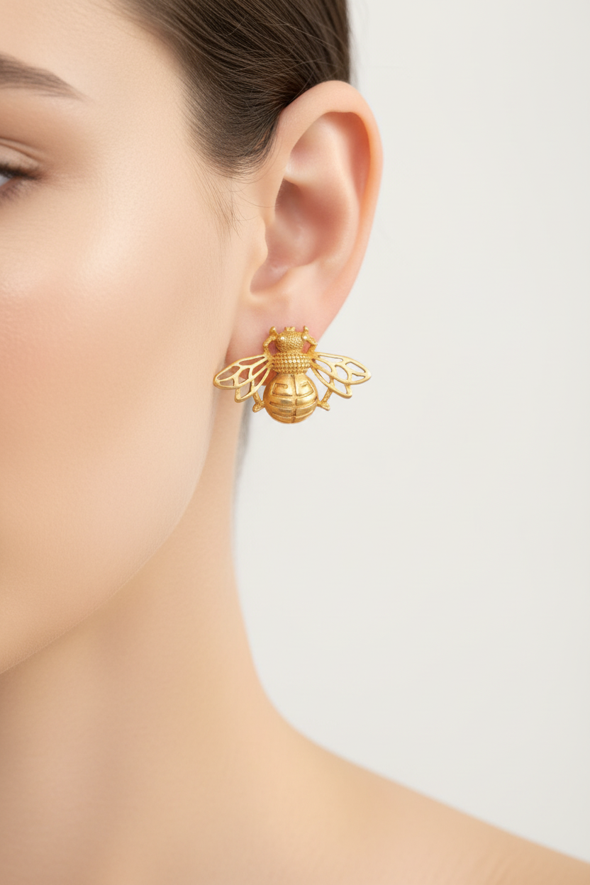 Givenchy Vintage Bee Logo Earrings