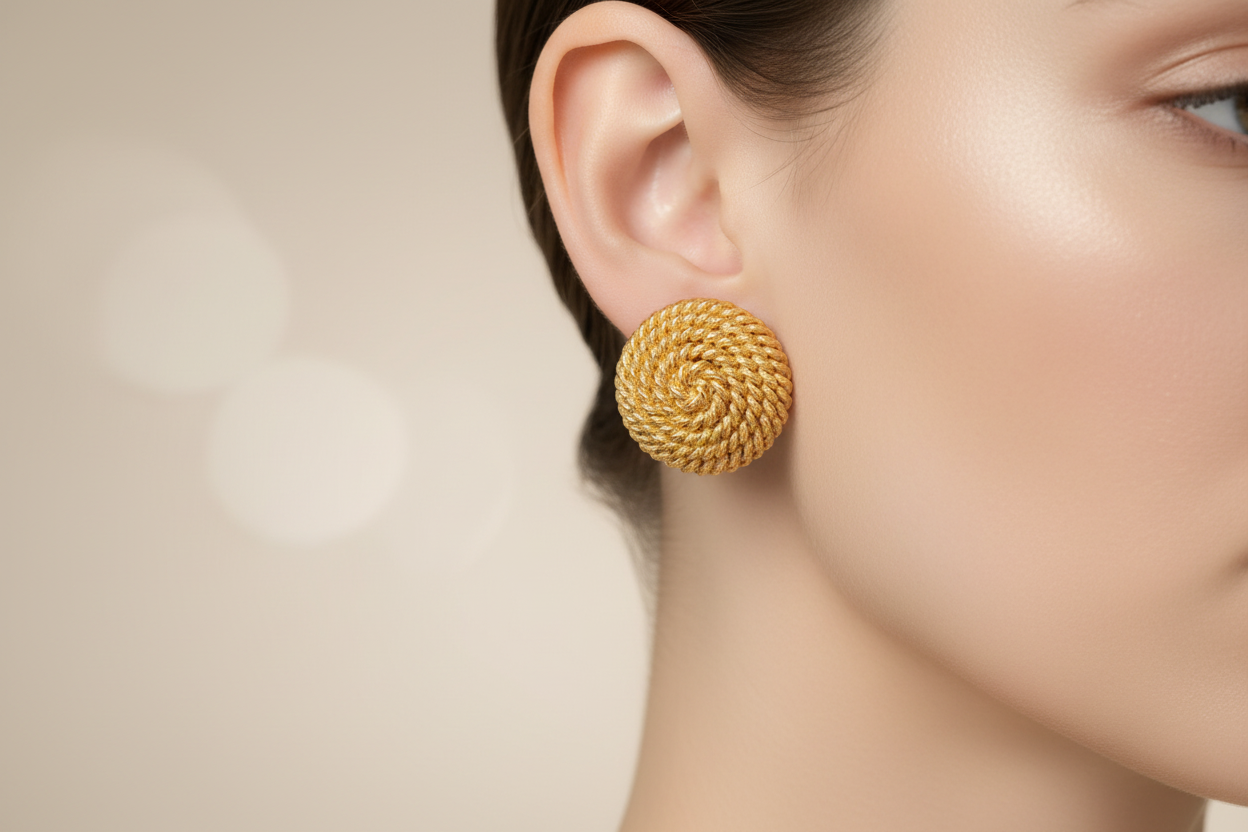 Monet Round Roped Earrings