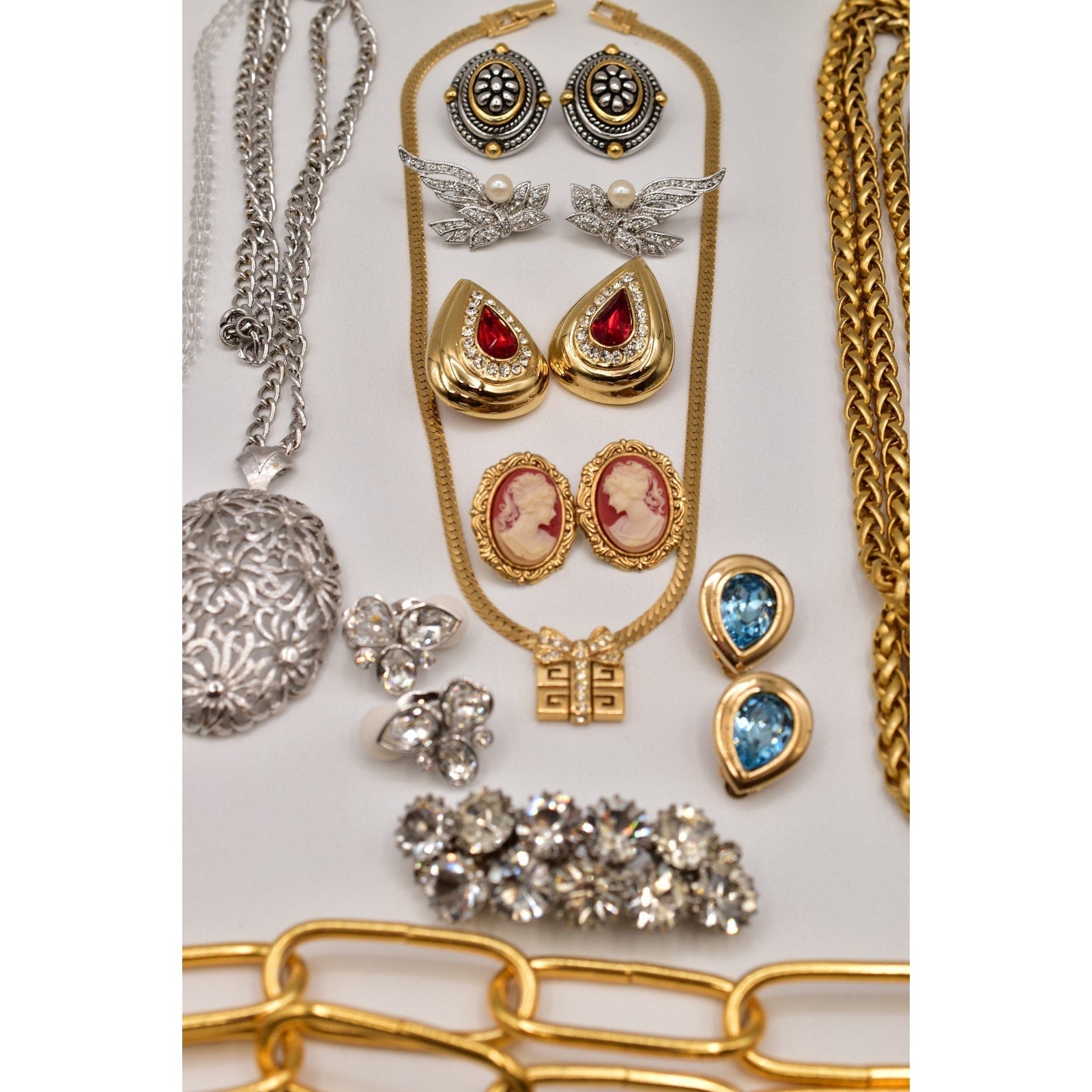 Vintage Jewelry Lot Givenchy Florenza Swarovski Joan Rivers Monet Trifari J215