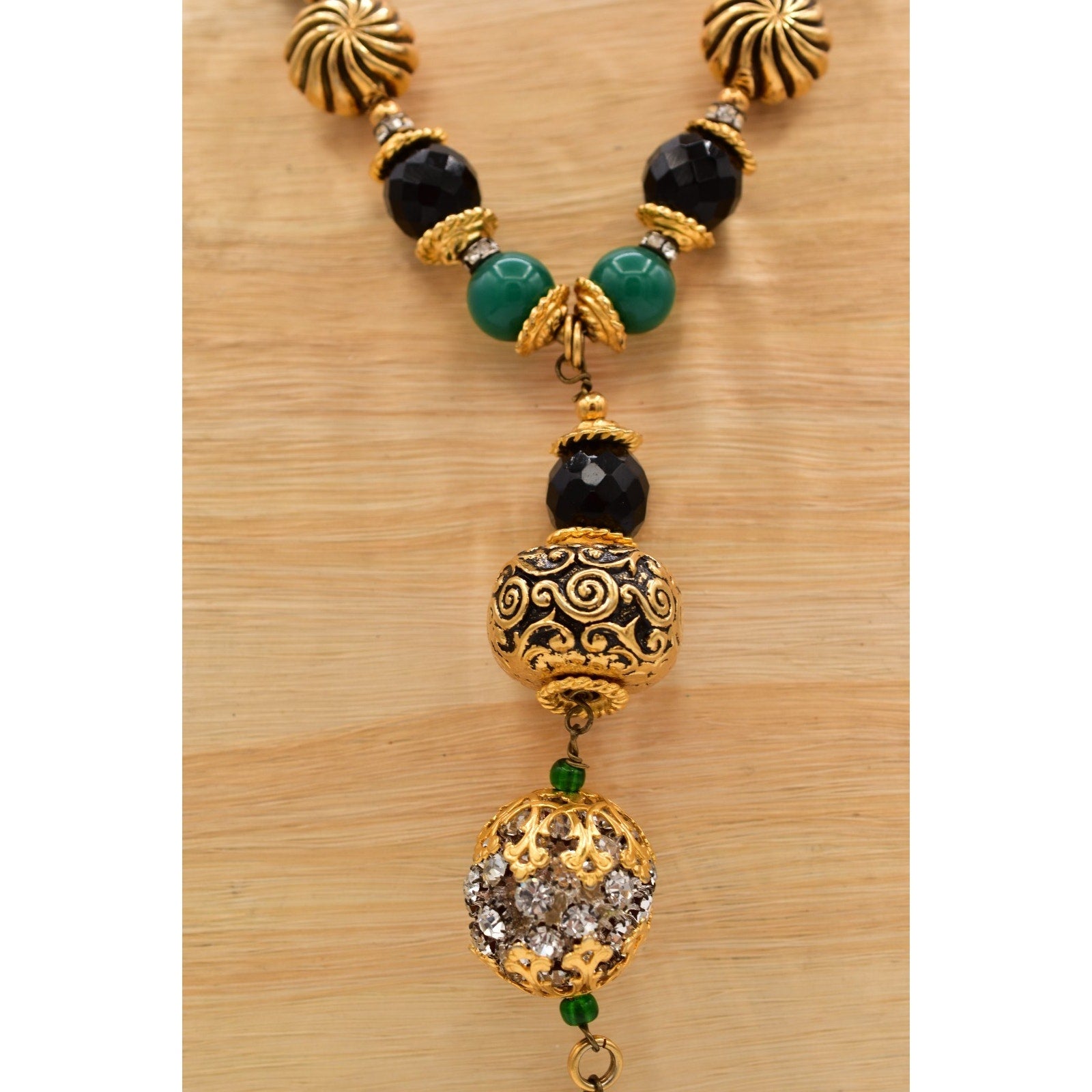 Vintage Statement Beaded Boho Necklace