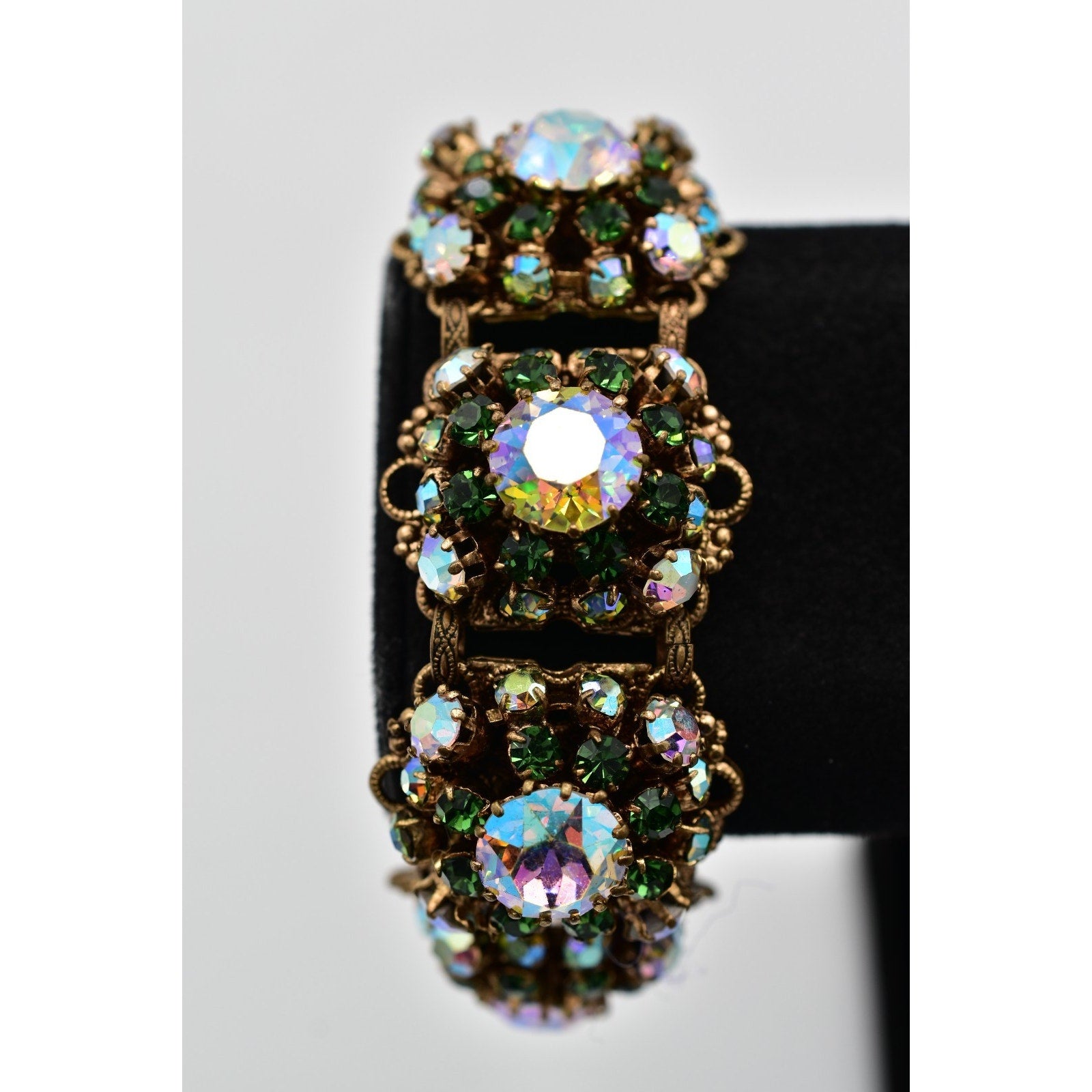 Vintage Aurora Borealis Crystal Bracelet