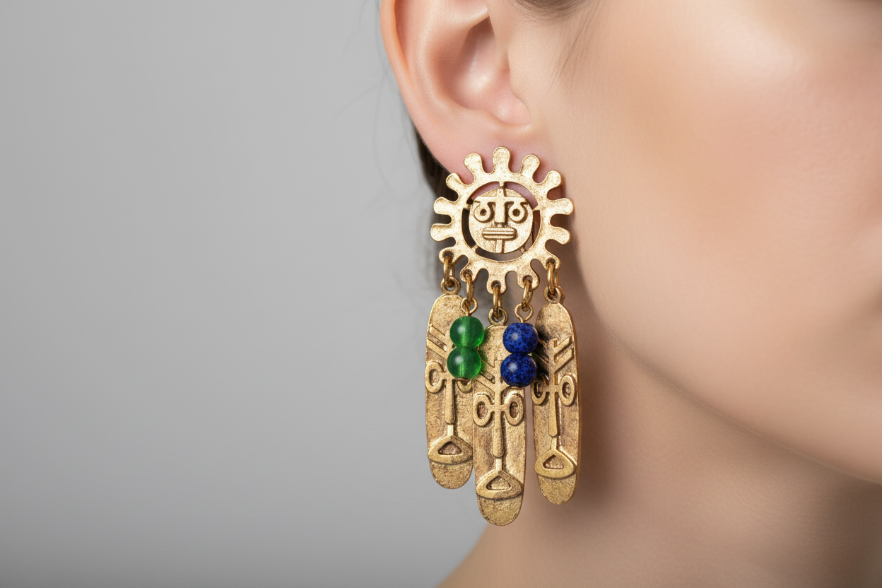 Vintage Tribal Dangle Earrings
