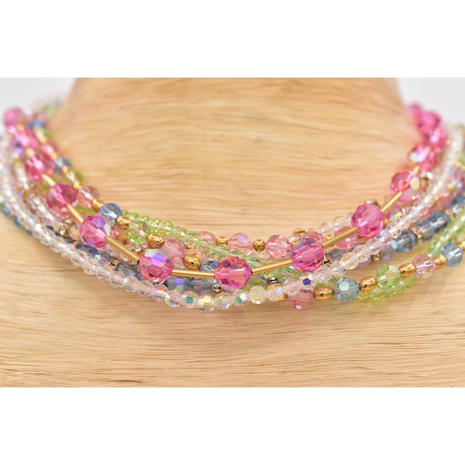St. John Pastel Crystal Beaded Necklace