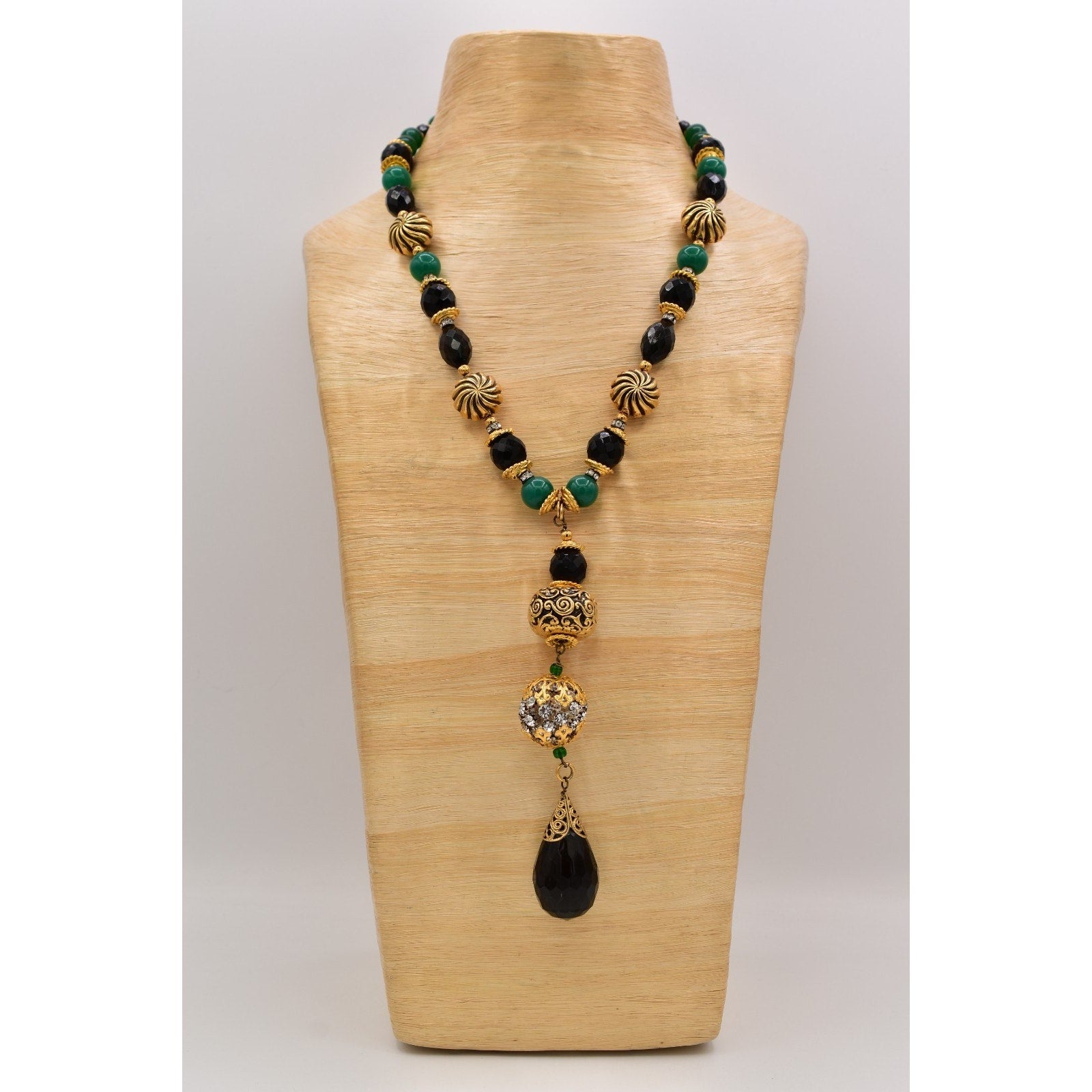 Vintage Statement Beaded Boho Necklace