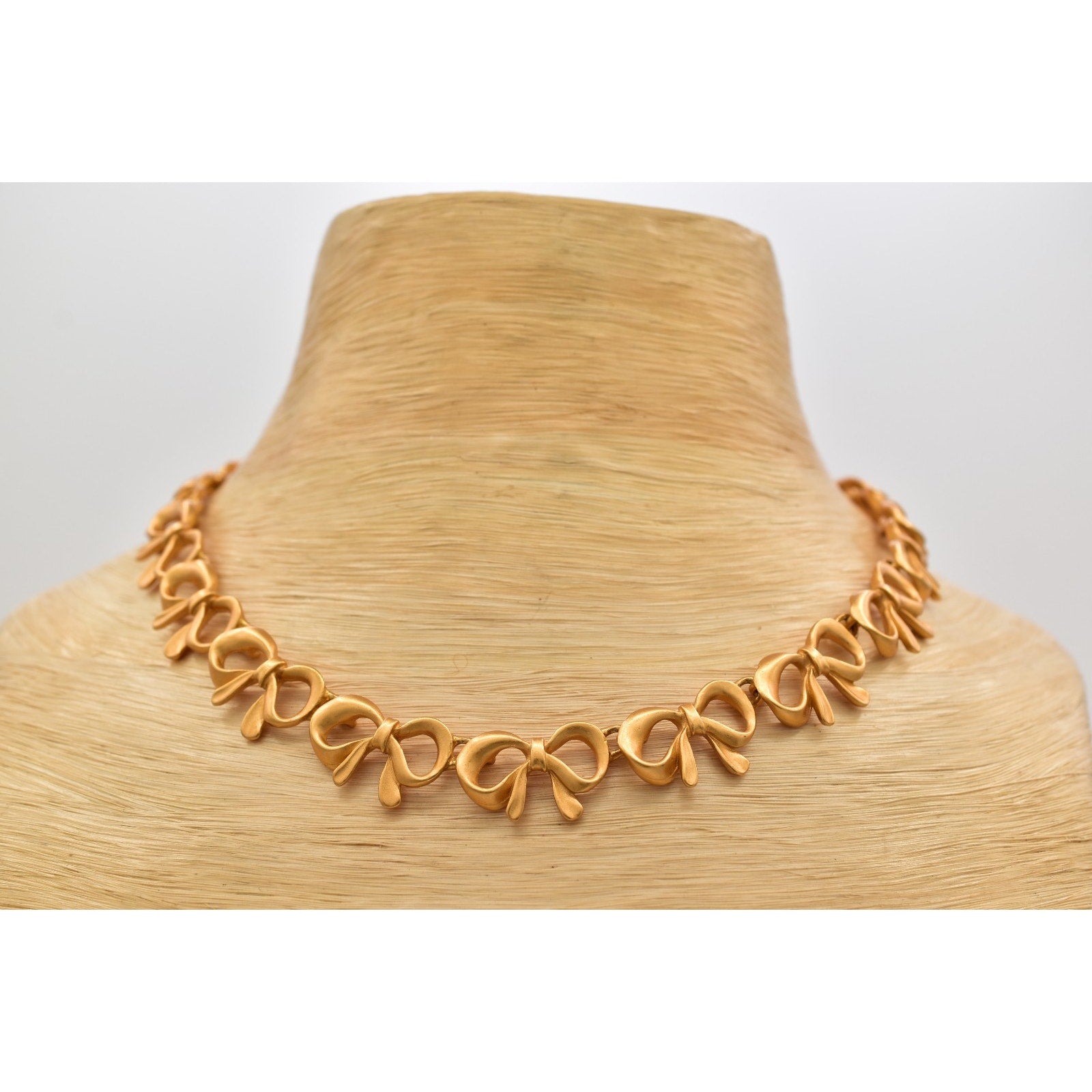 Anne Klein Vintage Bow Collar Necklace